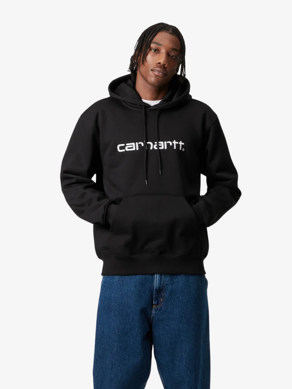 Carhartt Wip Hooded Carhartt Sweat | Black/White