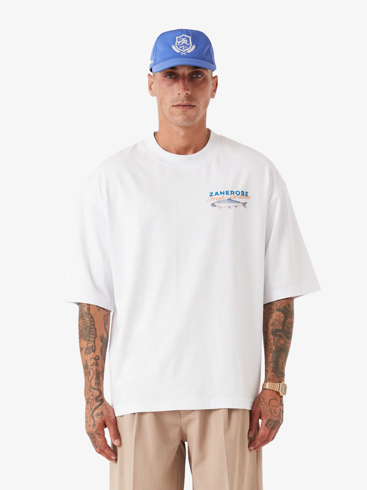 Zanerobe Fresh Sardines Flow Tee | White