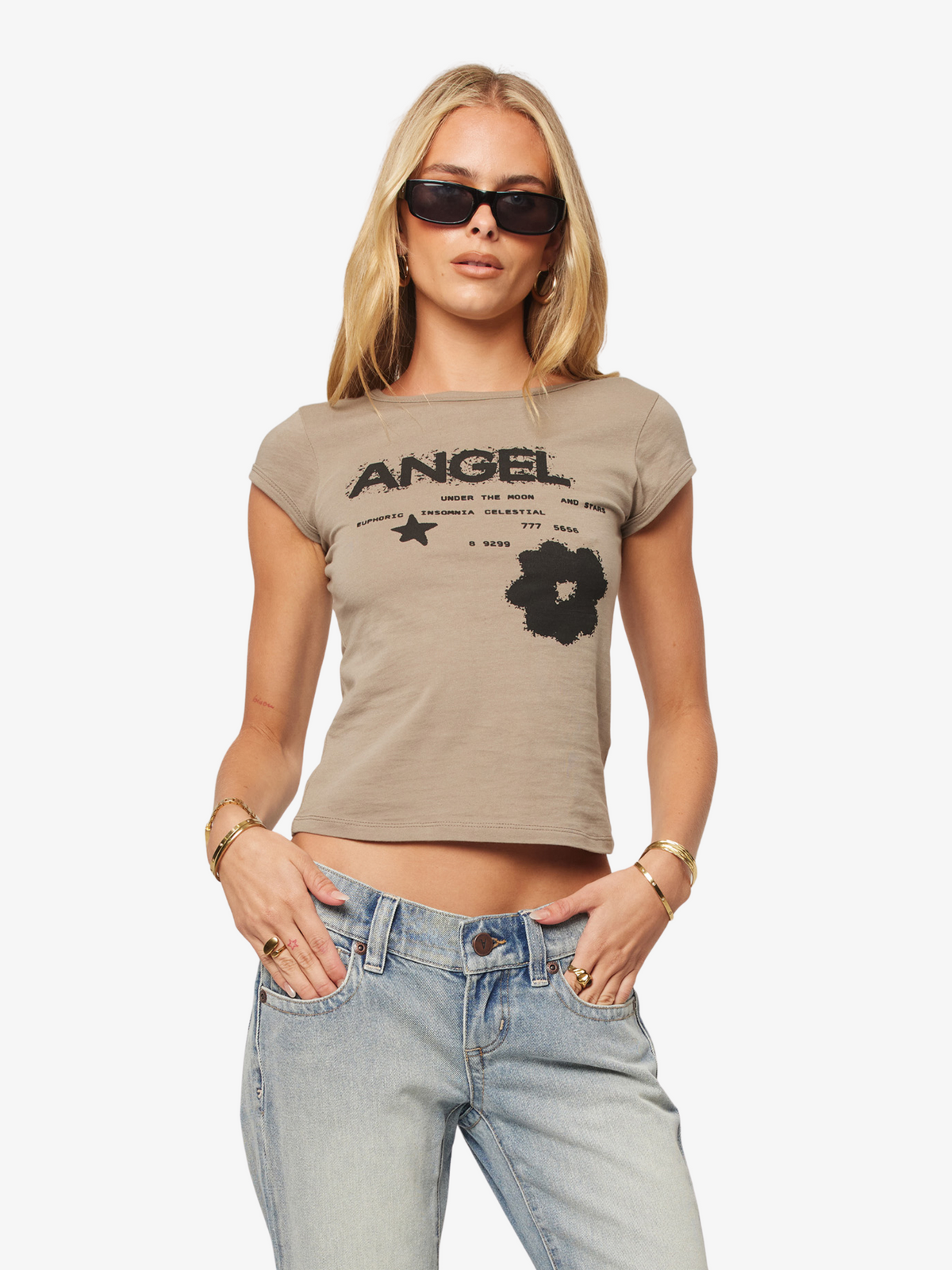 Abrand Y2K Baby Tee | Olive