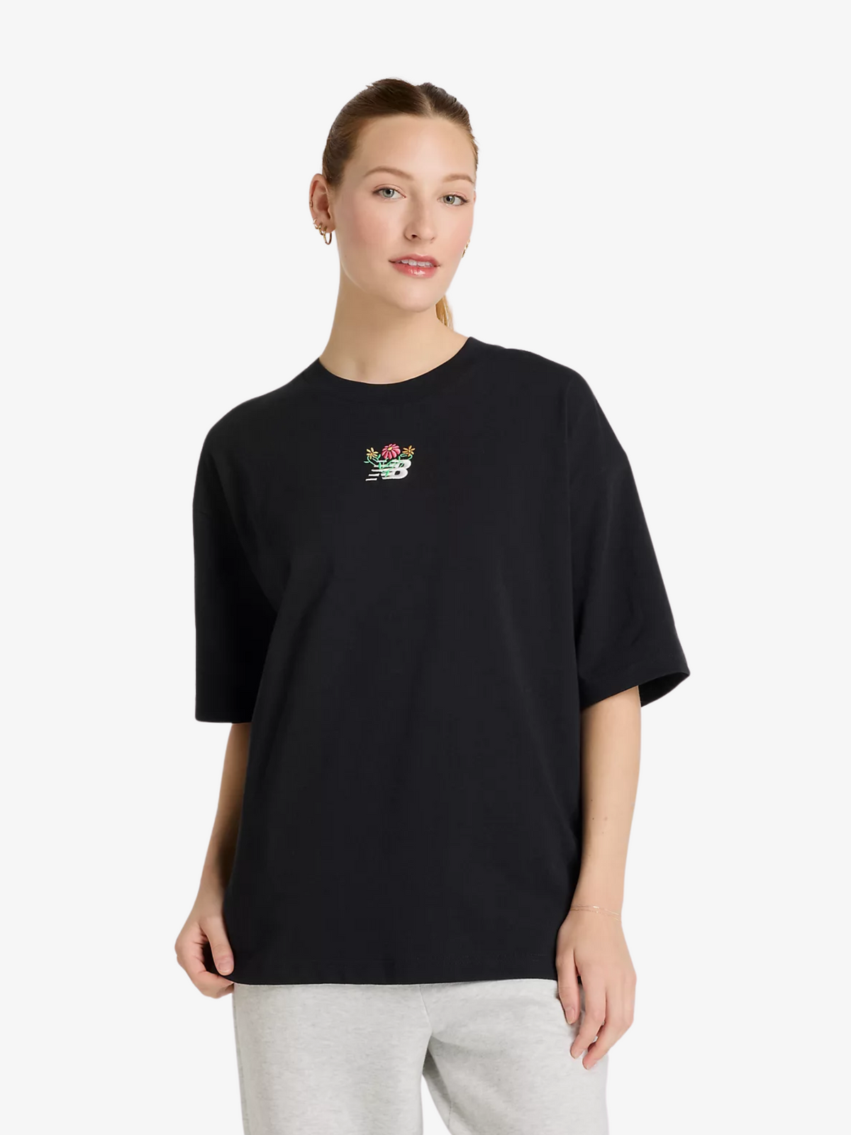 New Balance Athletics Flower Oversized Tee | Black