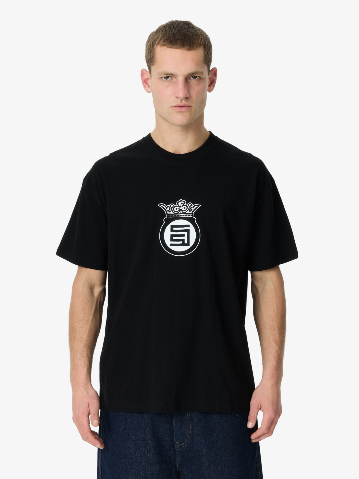 S-Double Crown Dot Short Sleeve Tee | BLACK