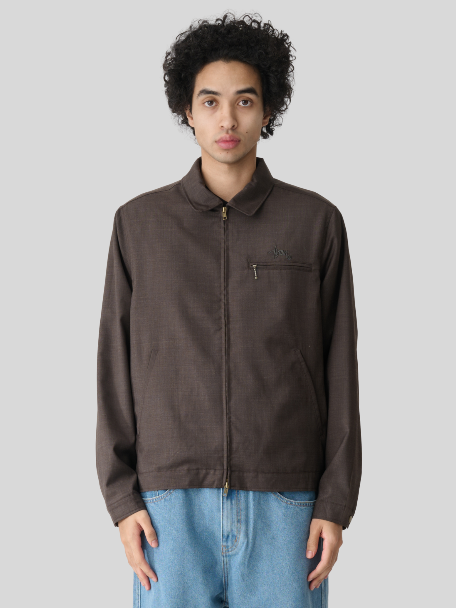 Gaberdine Zip Jacket