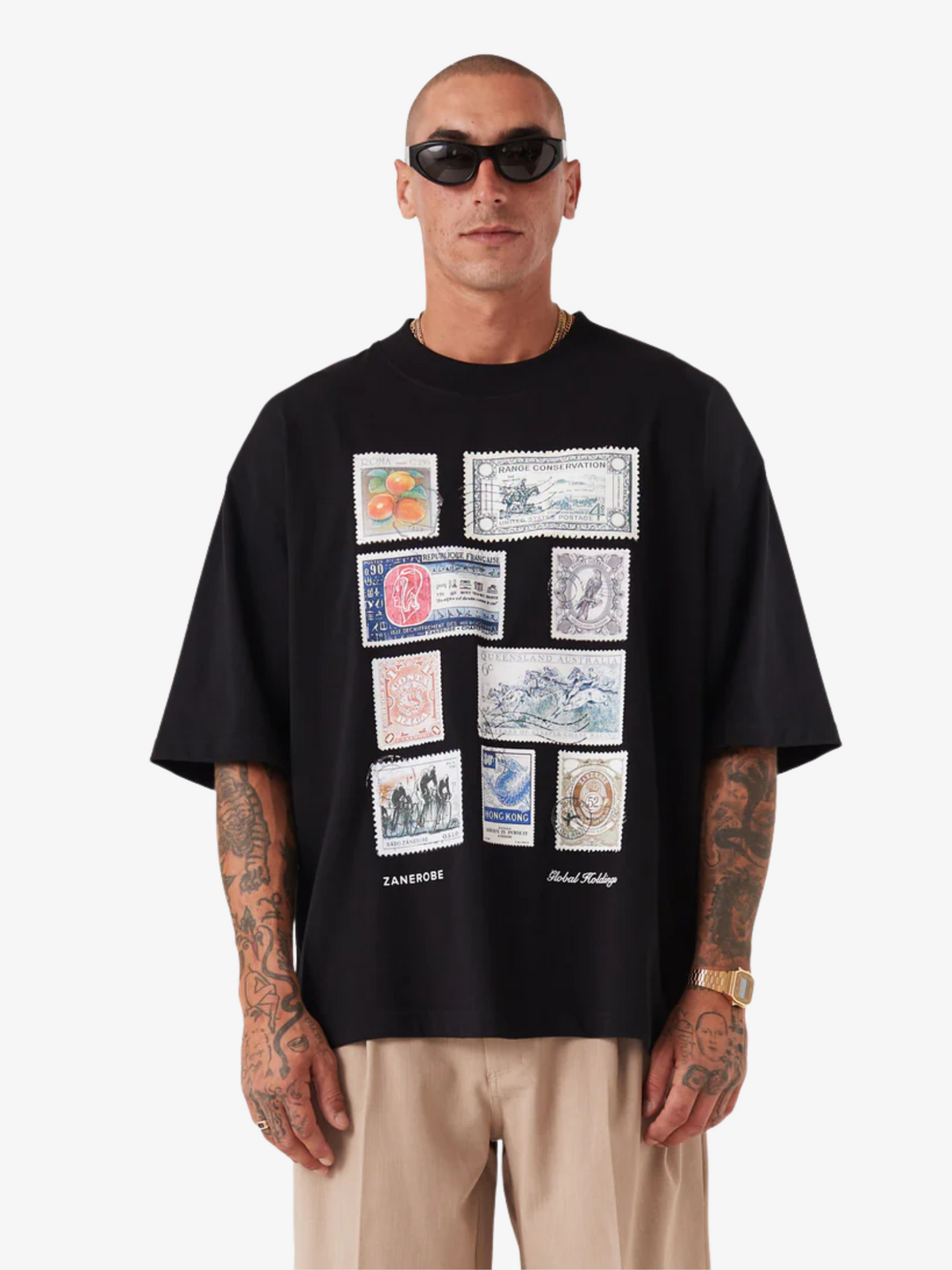 Zanerobe Stamps Flow Tee | Black