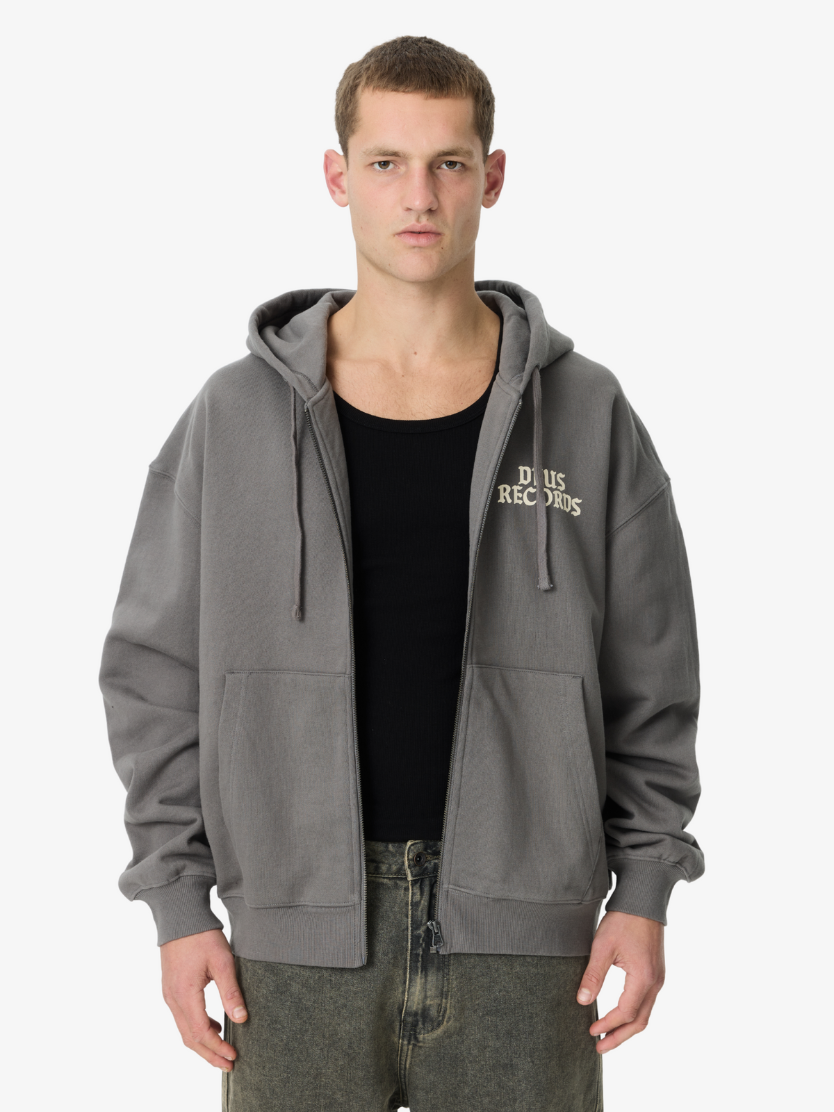 Deus No. 13 Baby Zip Hoodie | Charcoal
