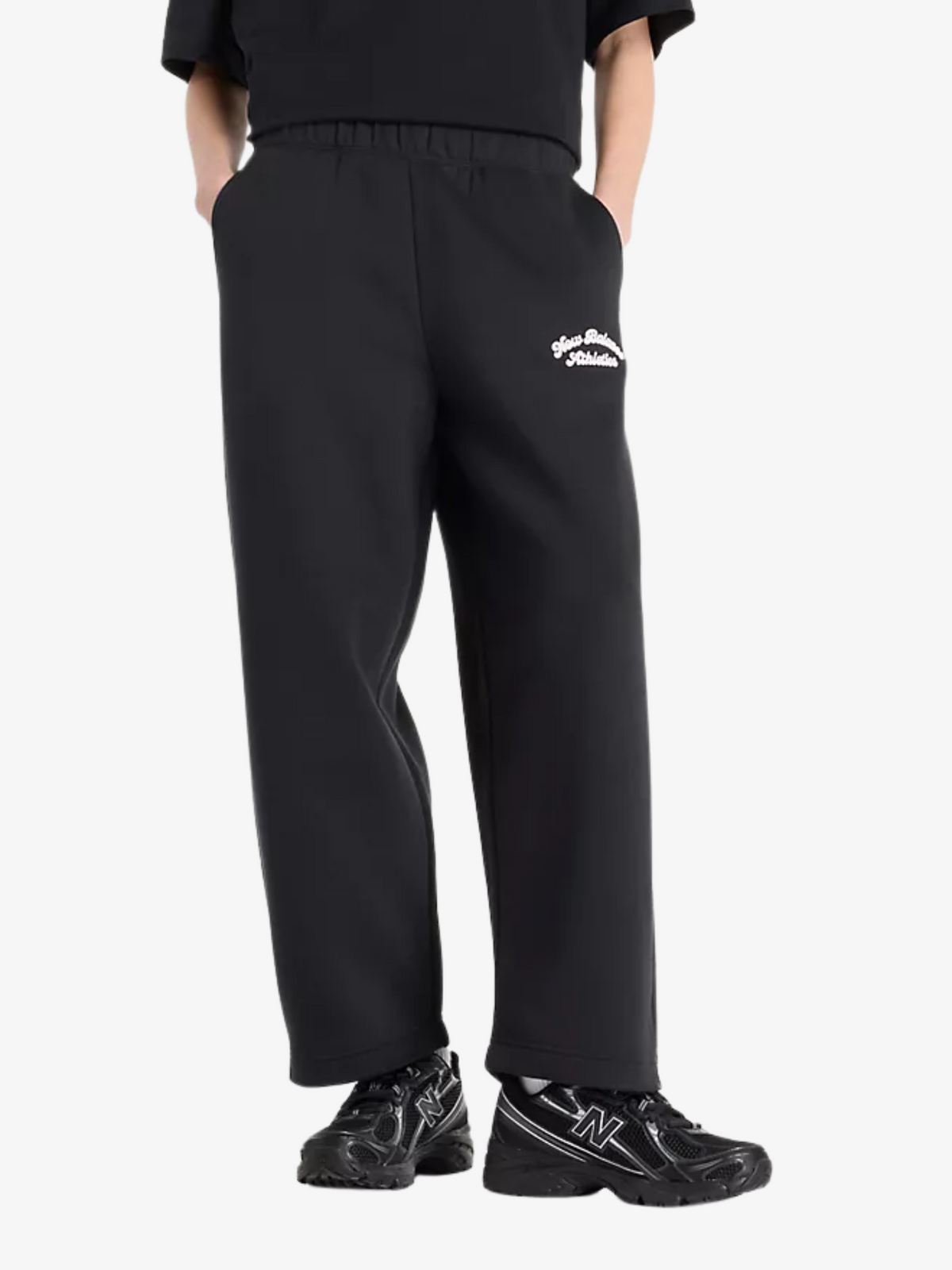 New Balance Linear Heritage Fleece Barrel Leg Pant | Black