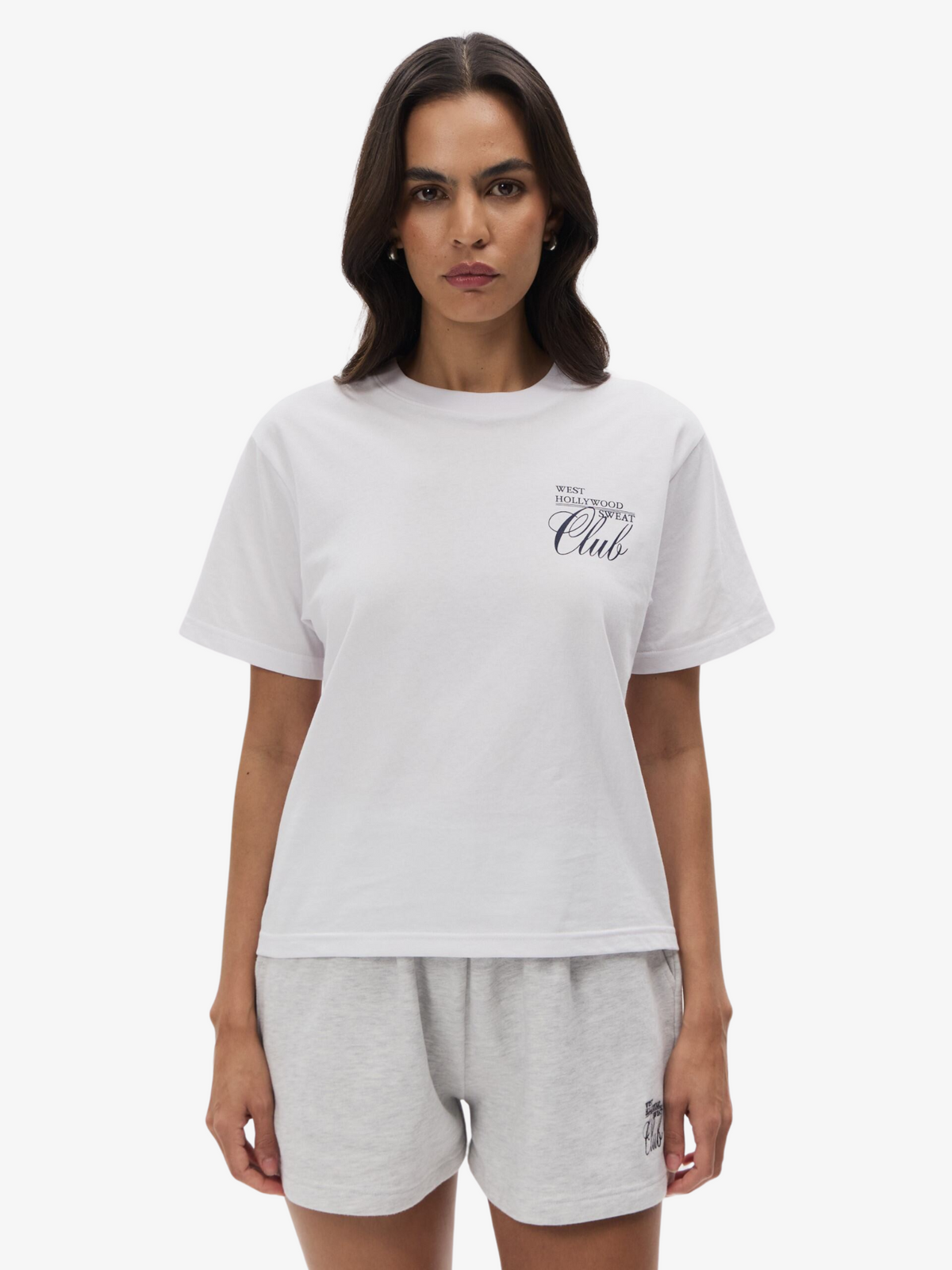 West Hollywood Sweat Club Logo Relaxed Tee | White