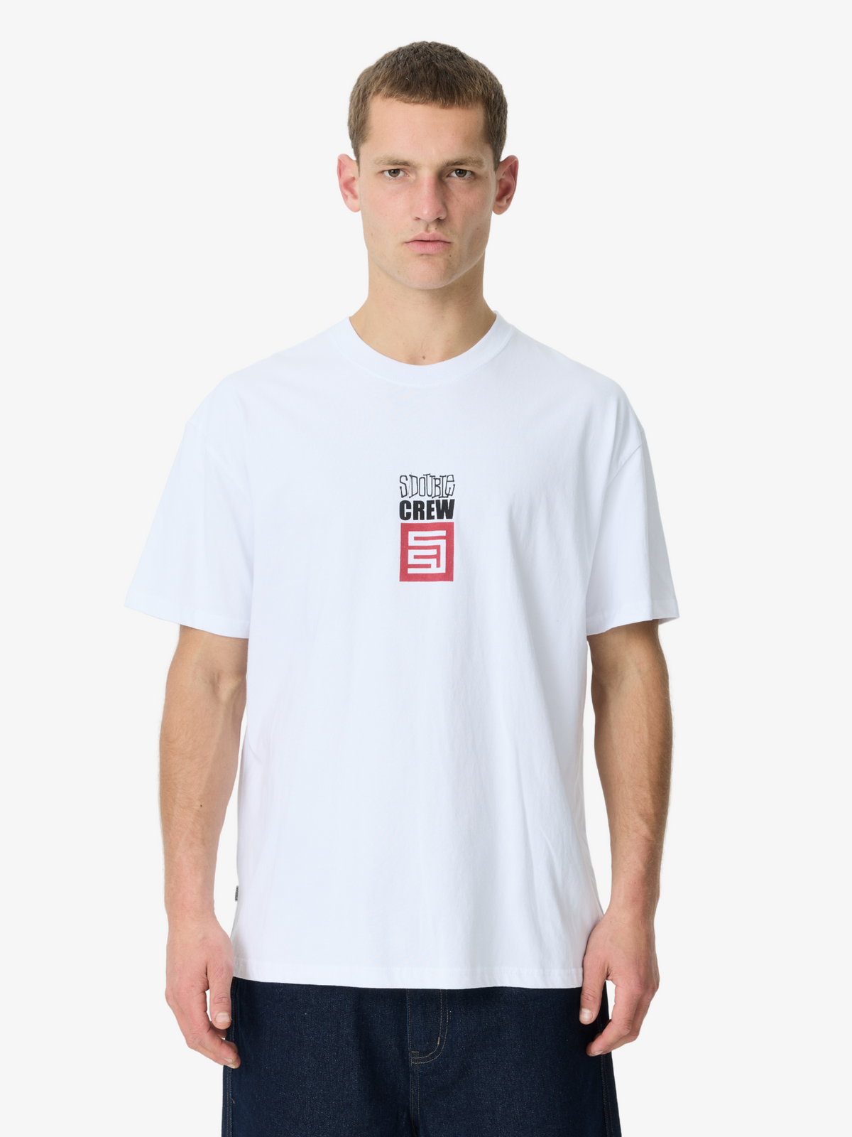 S-Double Crew Short Sleeve Tee | WHITE