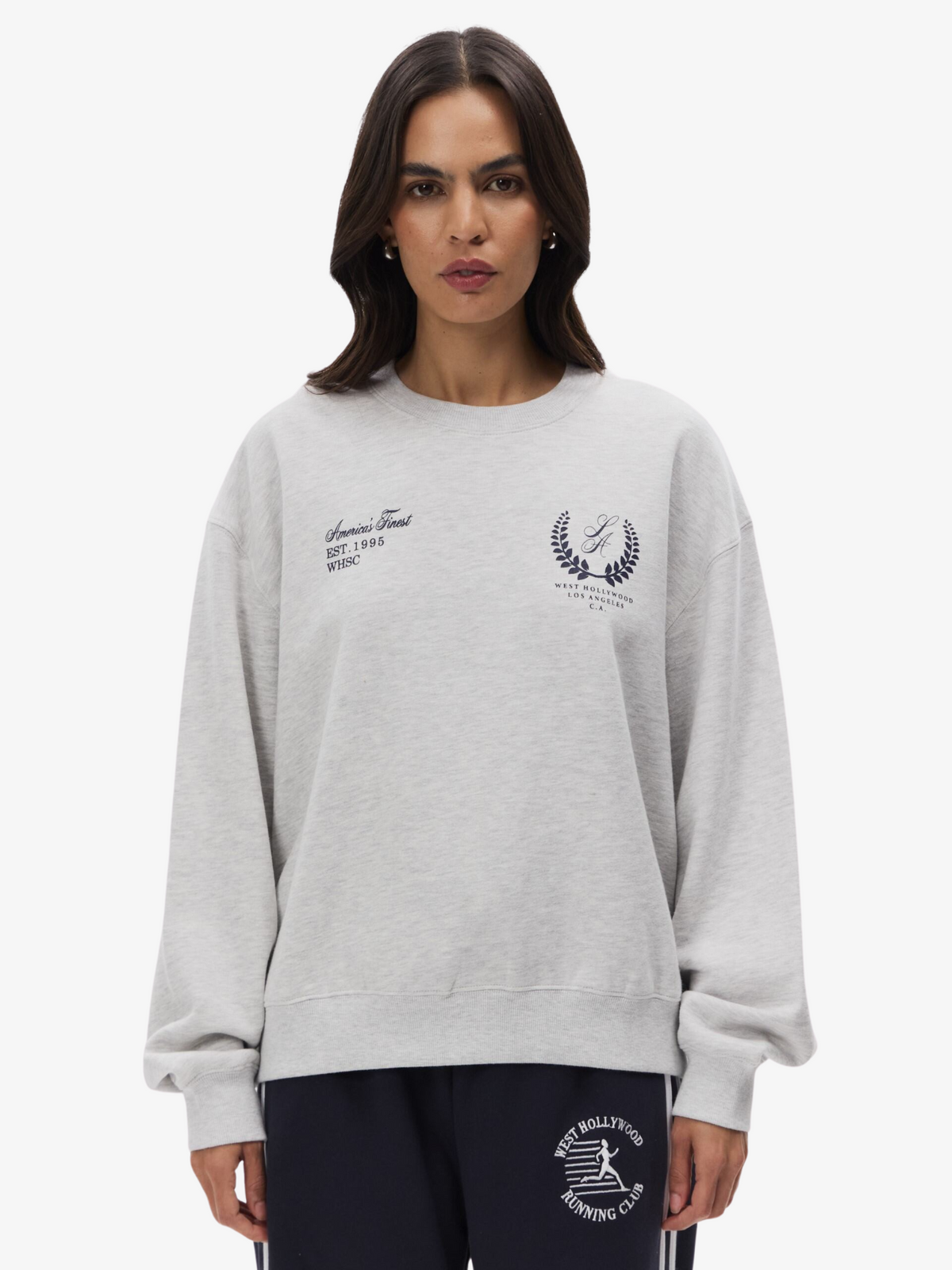 West Hollywood Sweat Club Americas Finest Crewneck | Snow