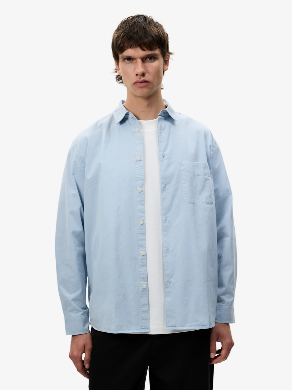 Article One Martin Washed Twill Shirt | WASHED BLUE
