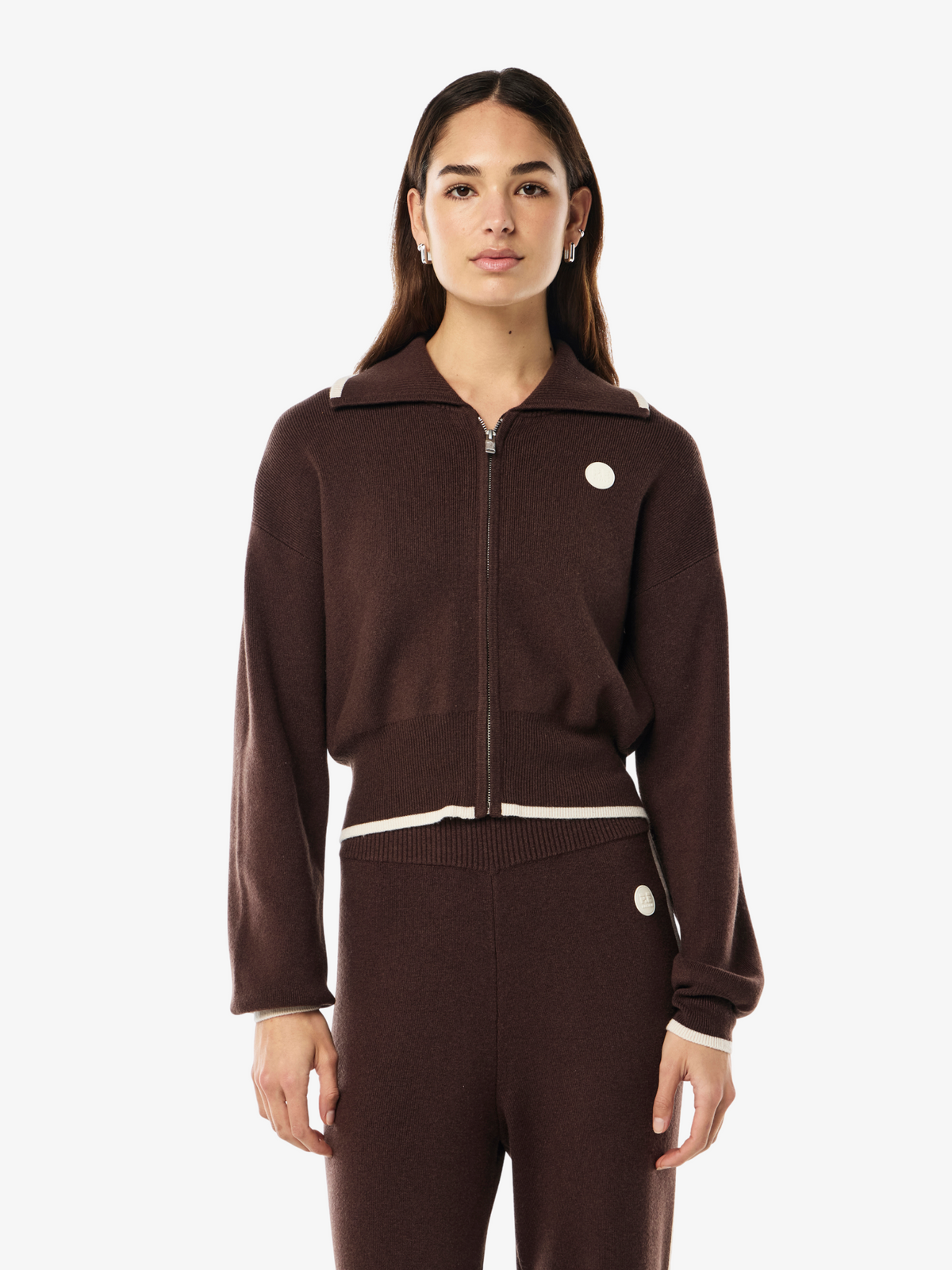 Pe Nation Verge Knit Jacket | Espresso