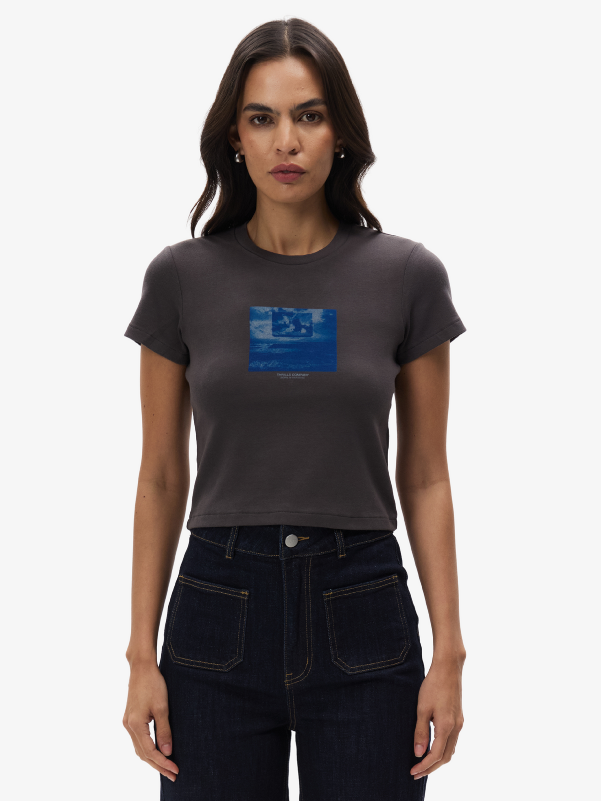 Thrills Future Leap Mini Tee | Heritage White