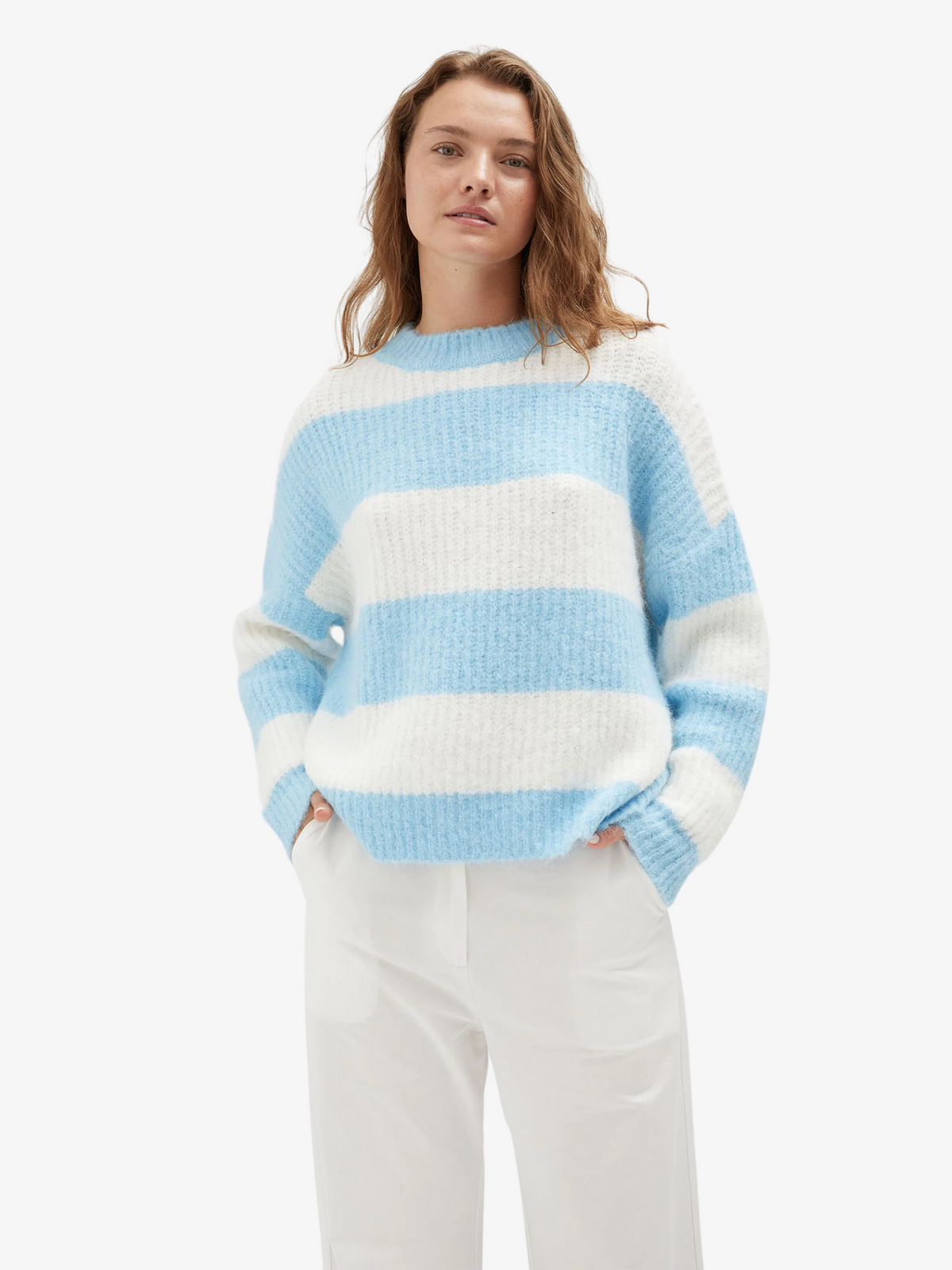 Holiday Shop Striped Knit Jumper | Blue/White