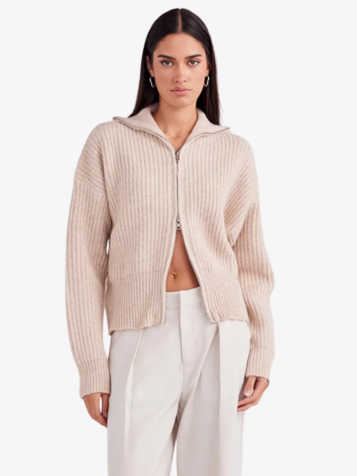 SNDYS Haze Zip Jumper | Oat