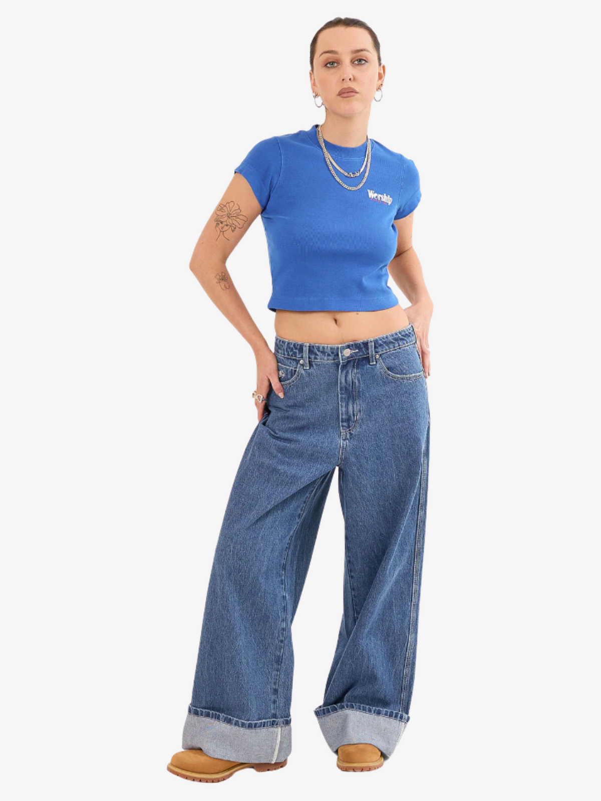 Worship Mammoth Turn Up Jean | STEADY MID BLUE