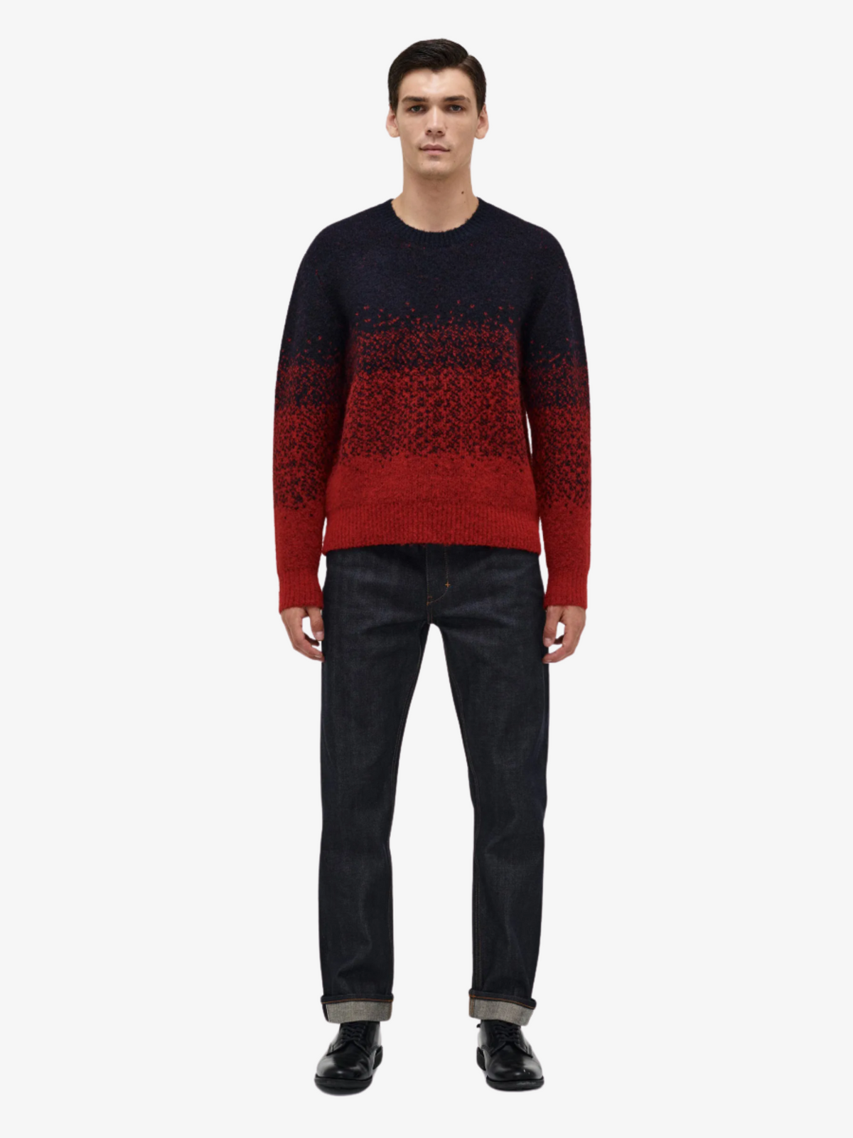 Neuw Brushed Ombre Crew Knit | CARMINE