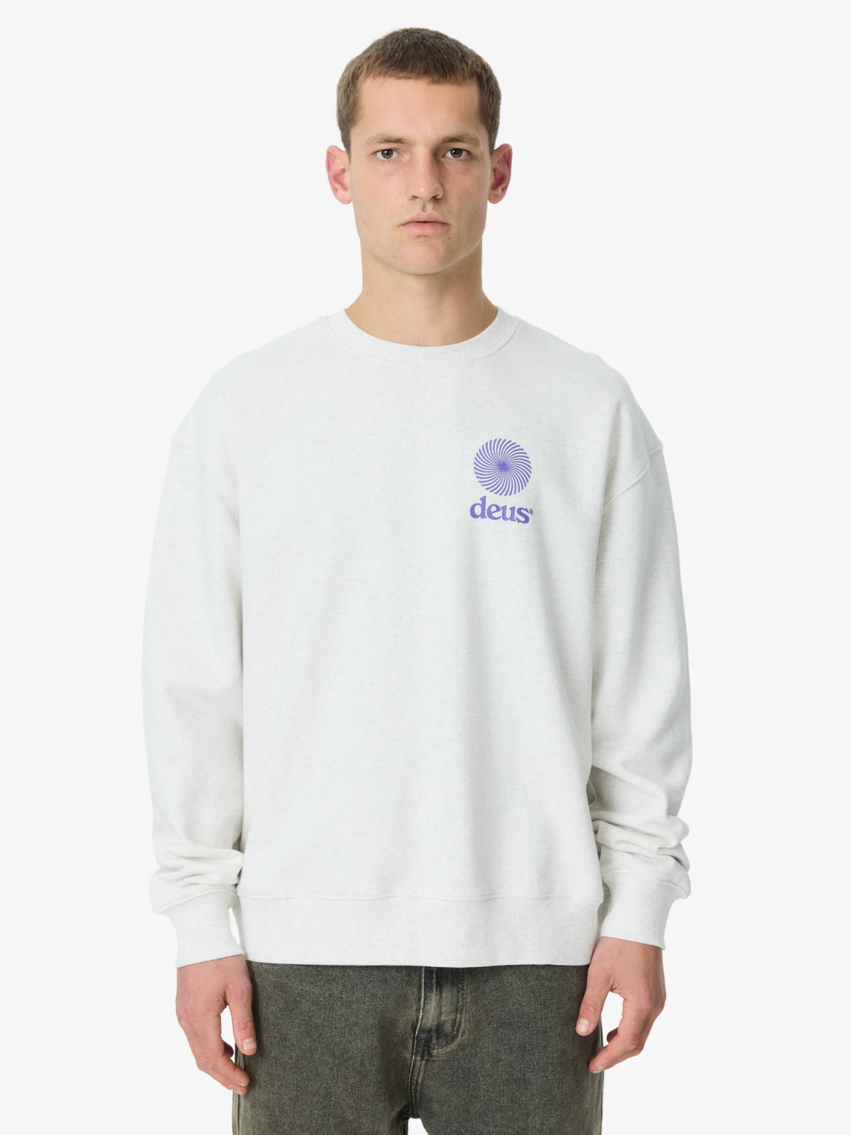 Deus Strata Crew | Light Grey Marle