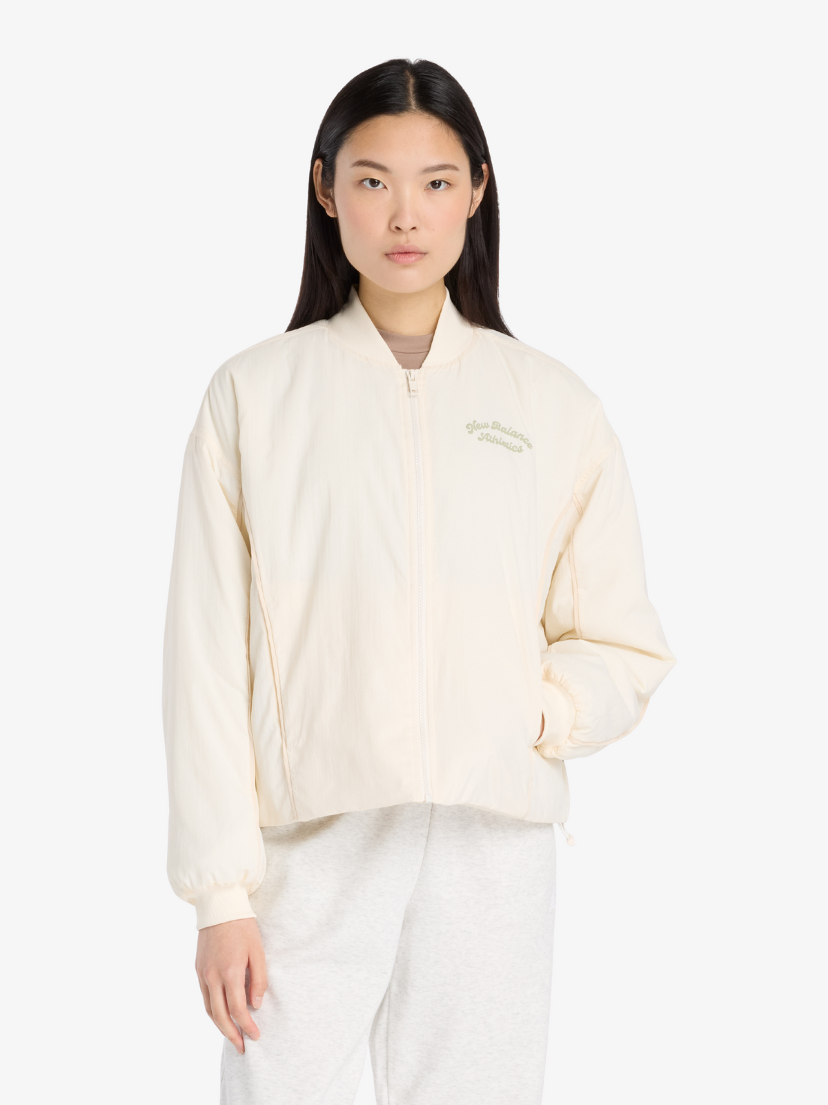 New Balance Linear Heritage Woven Bomber Jacket | Permafrost