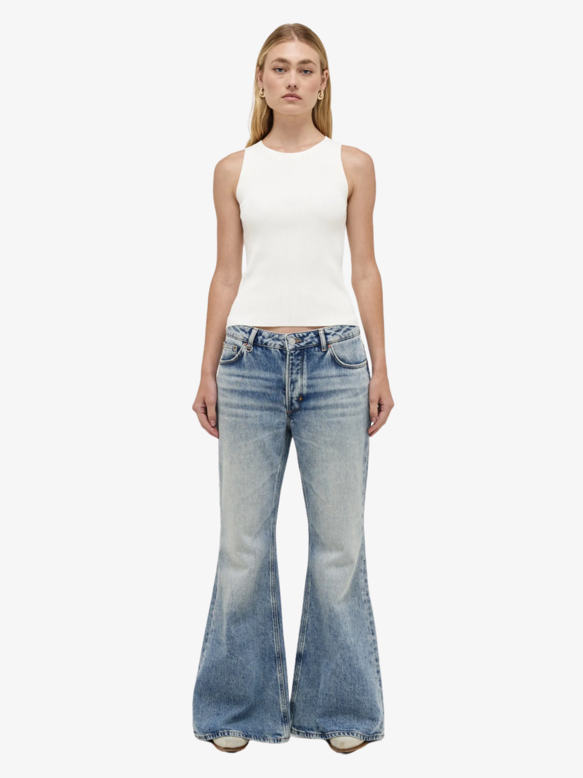 Neuw Chloe Baggy Flare | MID VINTAGE INDIGO