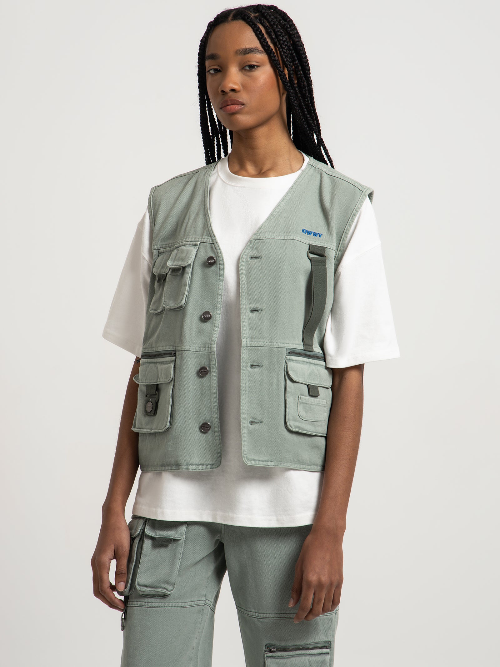 Stamped Owwy Utility Vest - Main Image