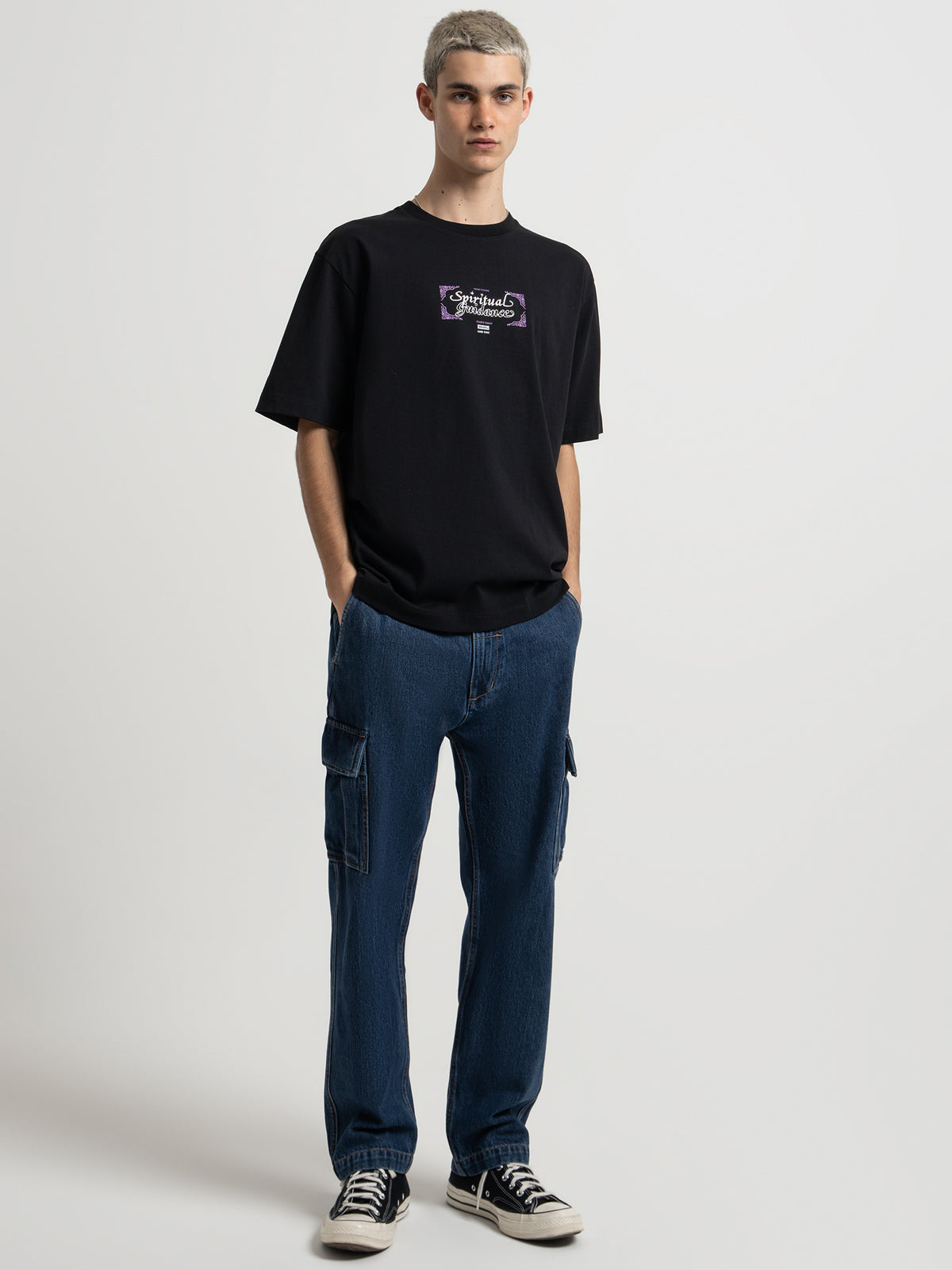 Thrills Future Guidance Over Size Fit T-Shirt | Black