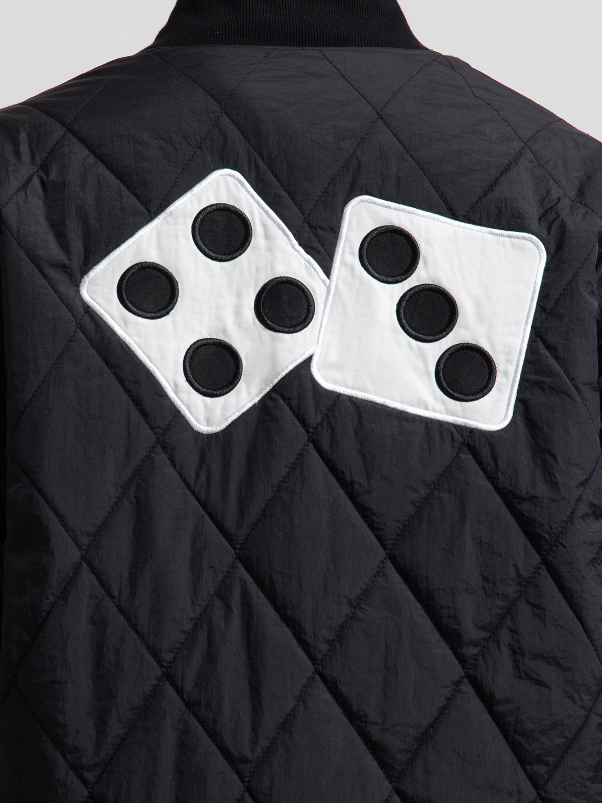 Dice Quilted Jacket in Black