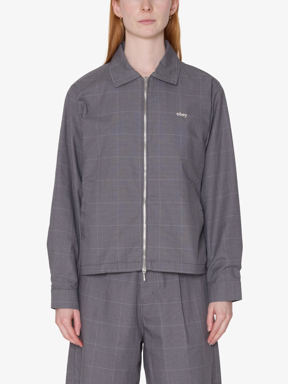 Obey Olivia Plaid Jacket | Grey Plaid