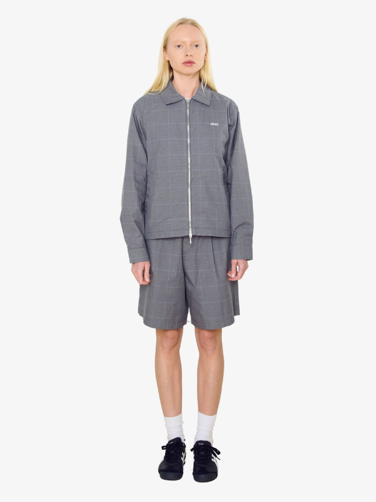 Obey Olivia Plaid Jacket | Grey Plaid