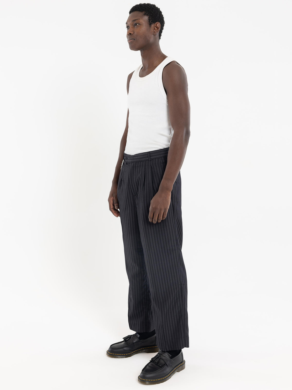 Worship Ticktock Pleated Pant | Charcoal