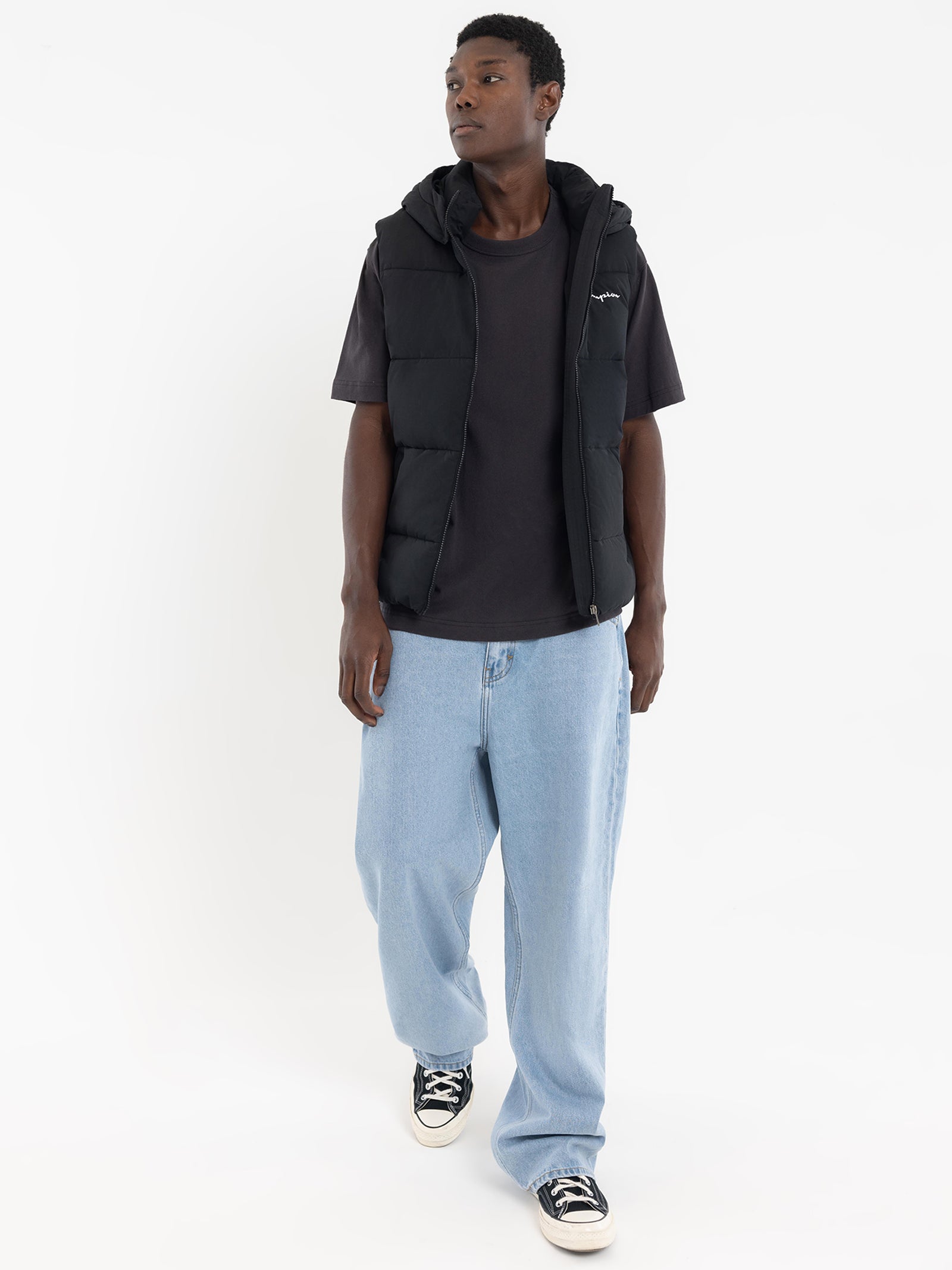 Champion Rochester Puffer Vest Black Glue Store