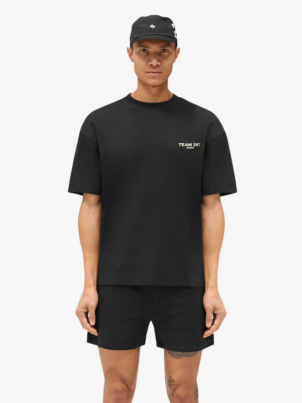 Represent Team 247 Oversized Tee | Jet Black