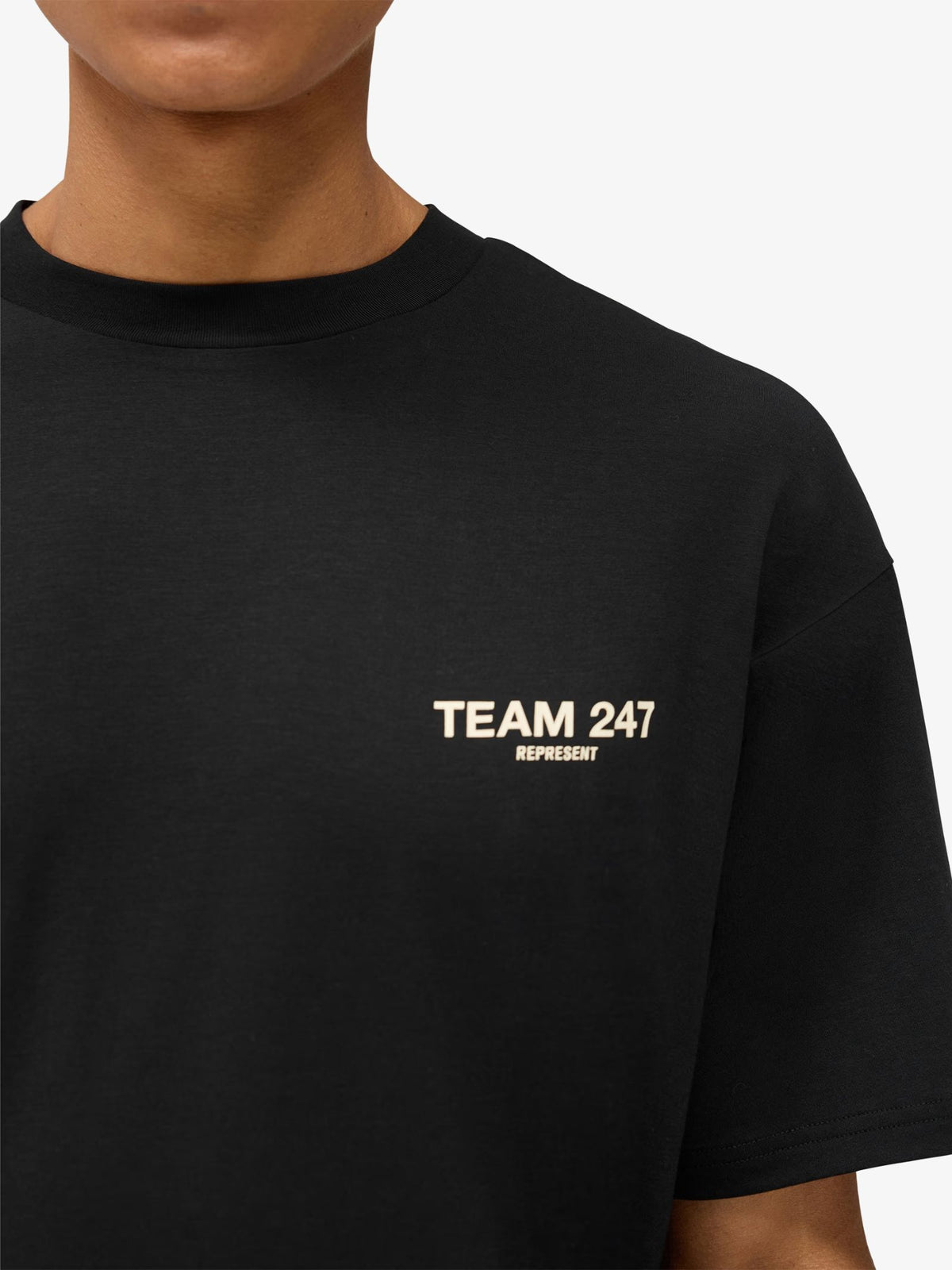 Represent Team 247 Oversized Tee | Jet Black