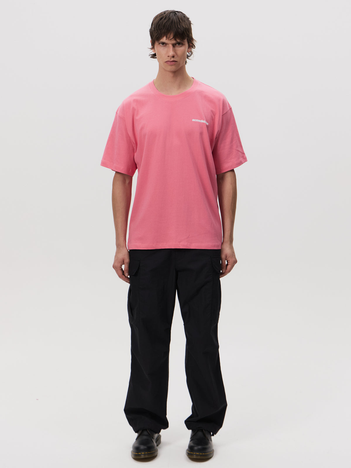 ADLV Bold Font Logo Short Sleeve T-shirt | PINK