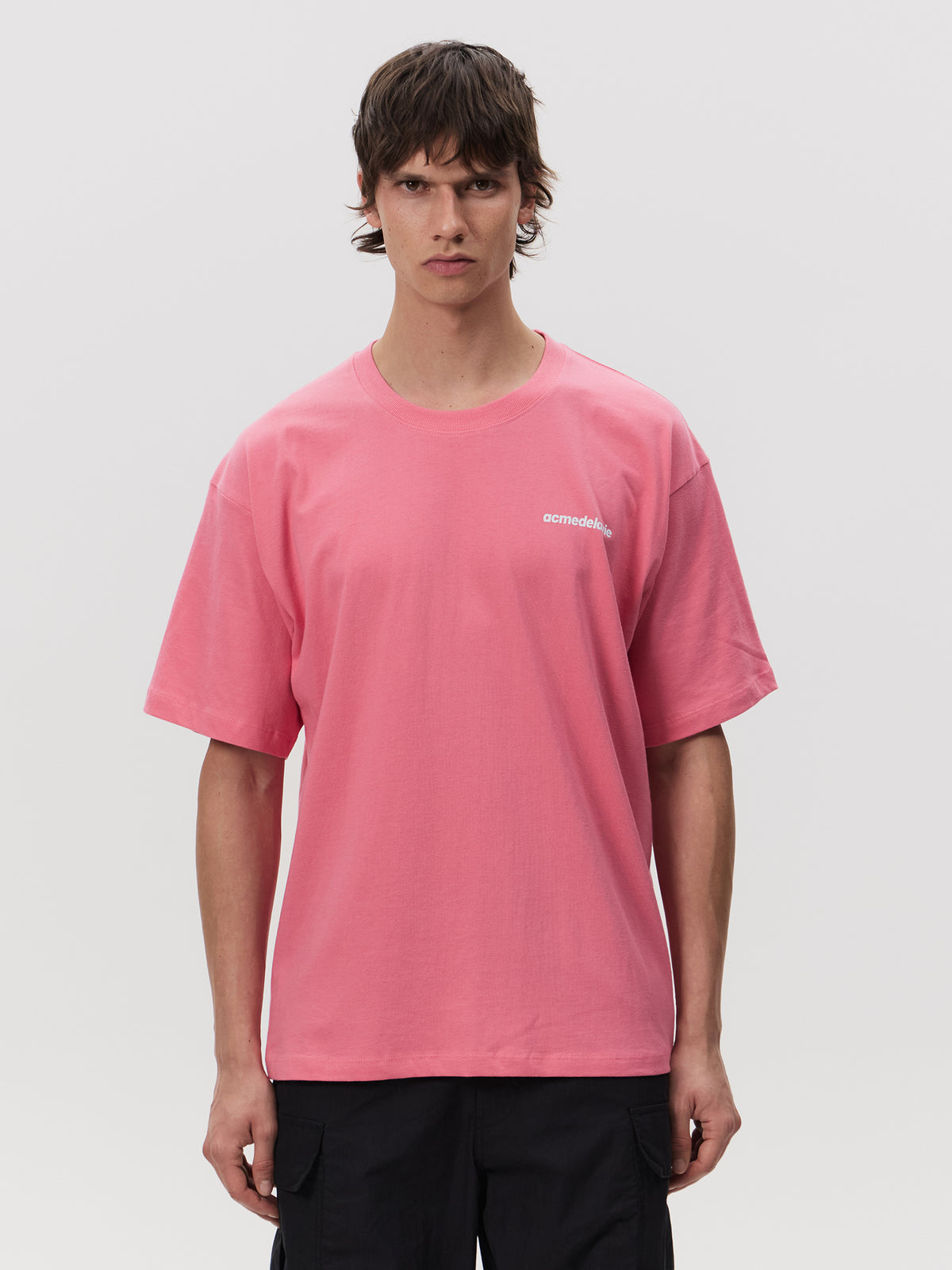 ADLV Bold Font Logo Short Sleeve T-shirt | PINK