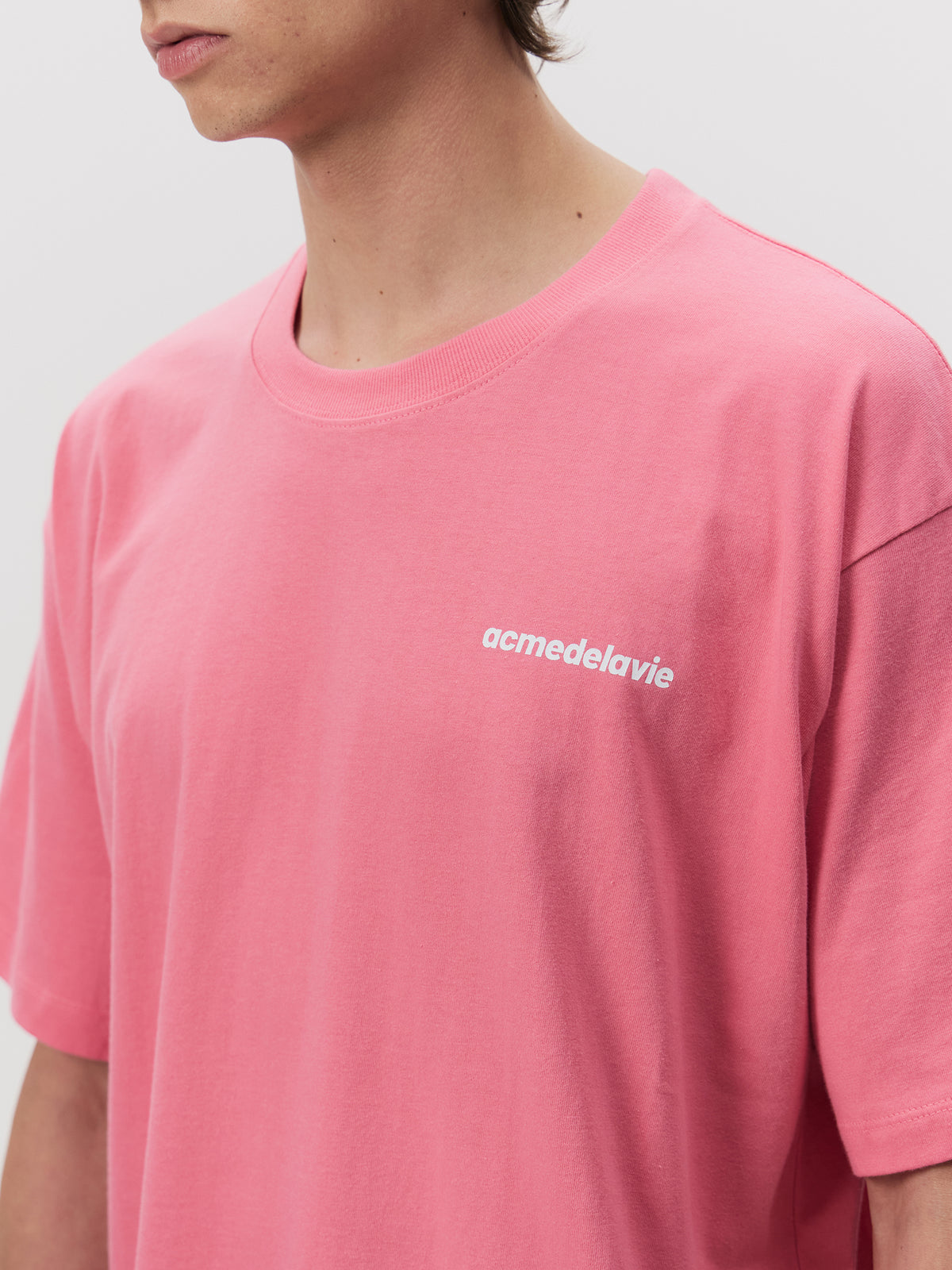 ADLV Bold Font Logo Short Sleeve T-shirt | PINK