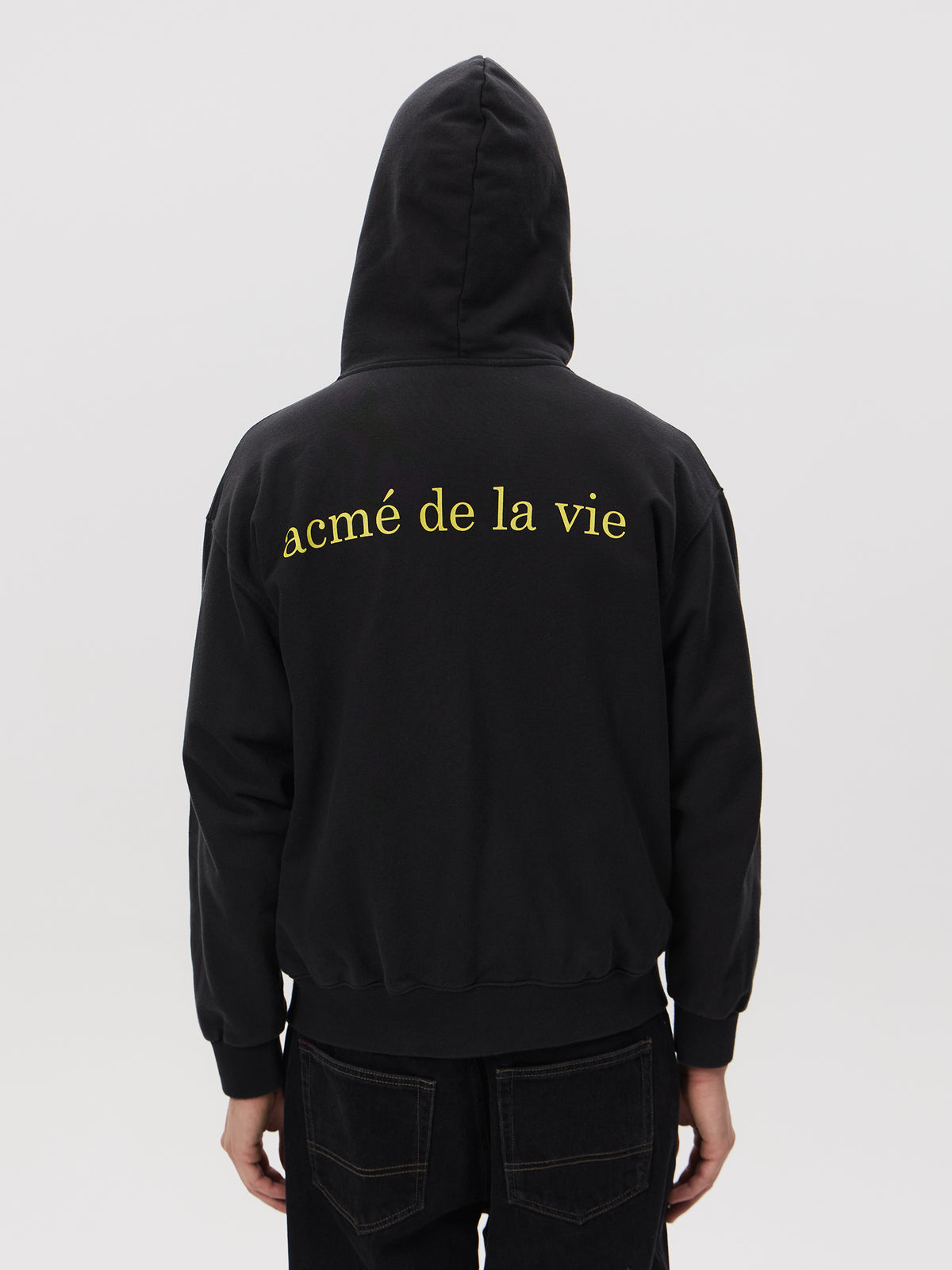 ADLV Basic Bio Washing Hoodie Zip Up | Black