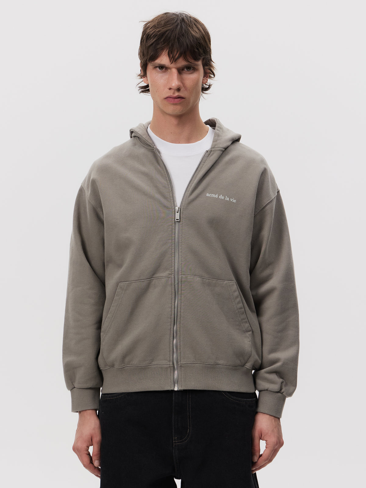 ADLV Basic Bio Washing Hoodie Zip Up | COCOA