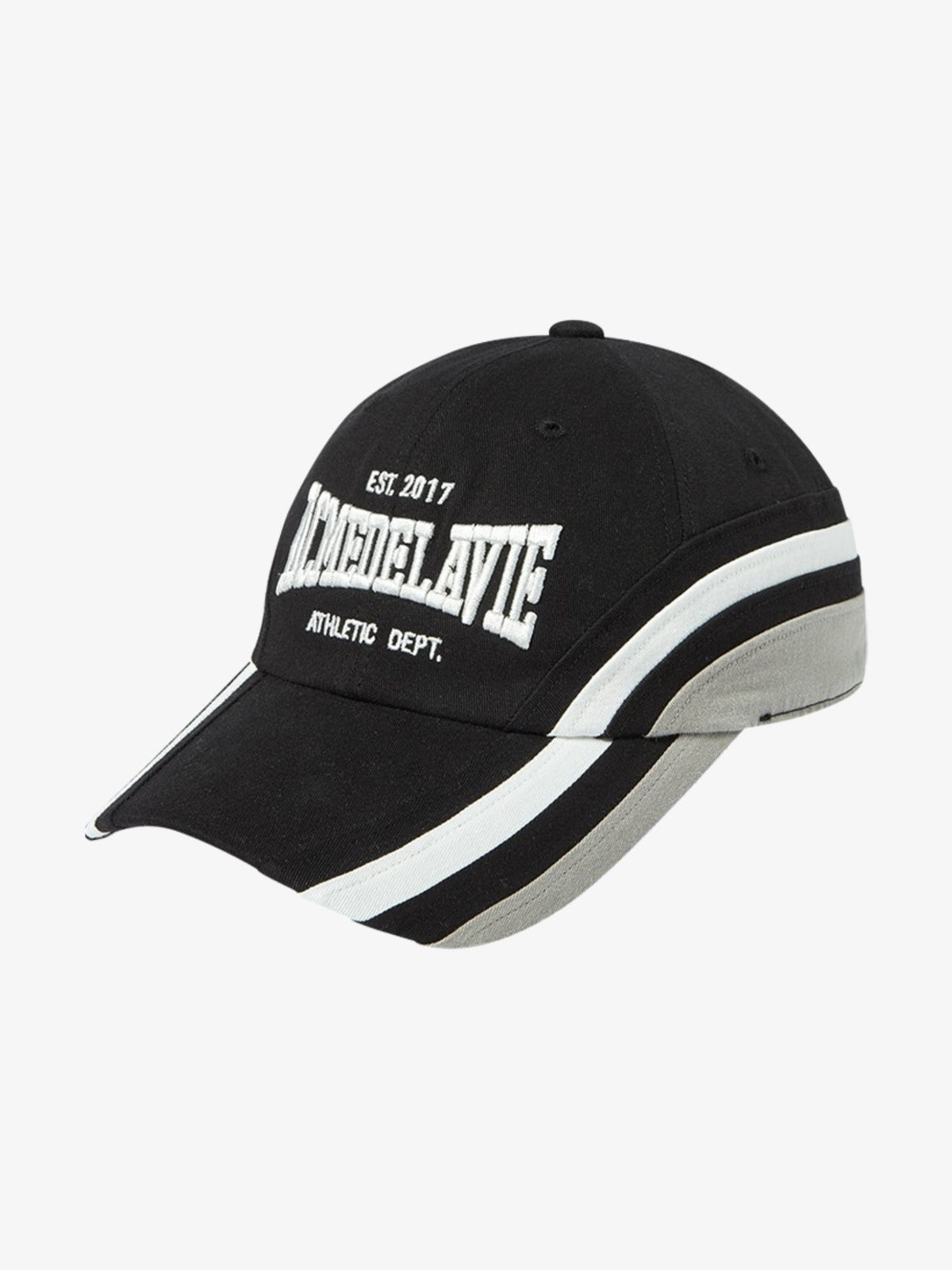 ADLV Three-Tone Asymmetry Cotton Ballcap | Black