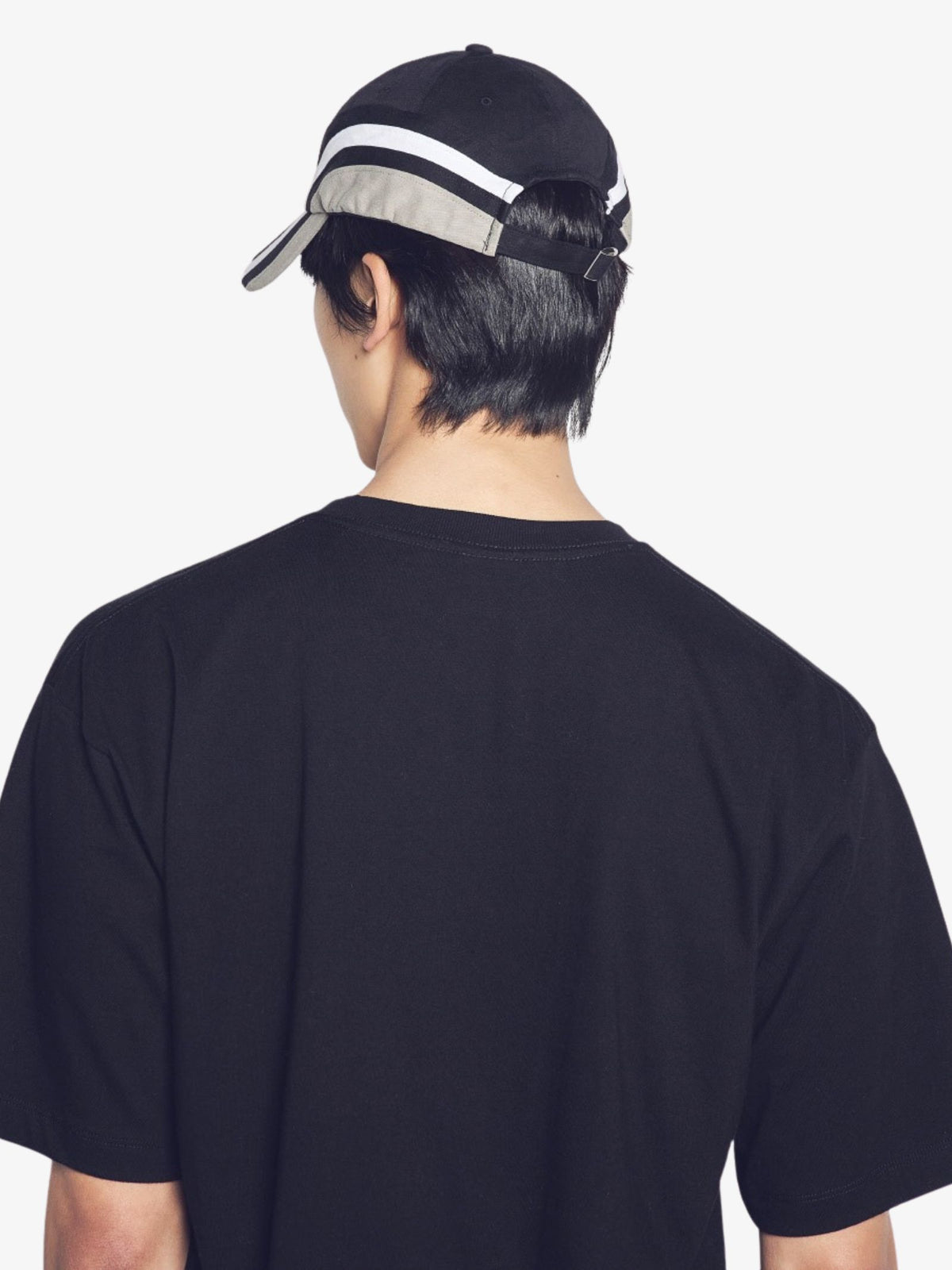ADLV Three-Tone Asymmetry Cotton Ballcap | Black