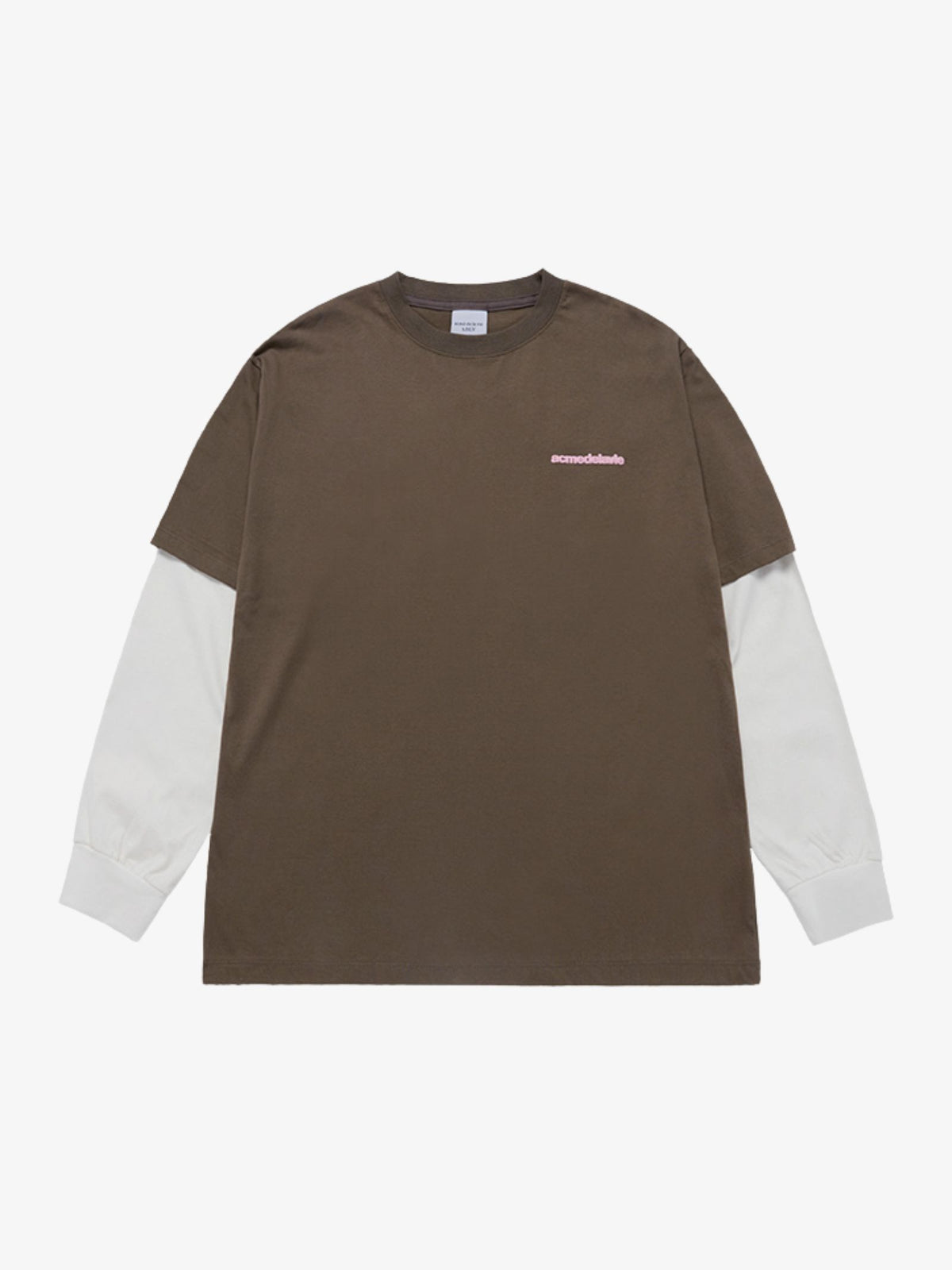 ADLV Double Layer Long Sleeve T-Shirt | Ash Brown