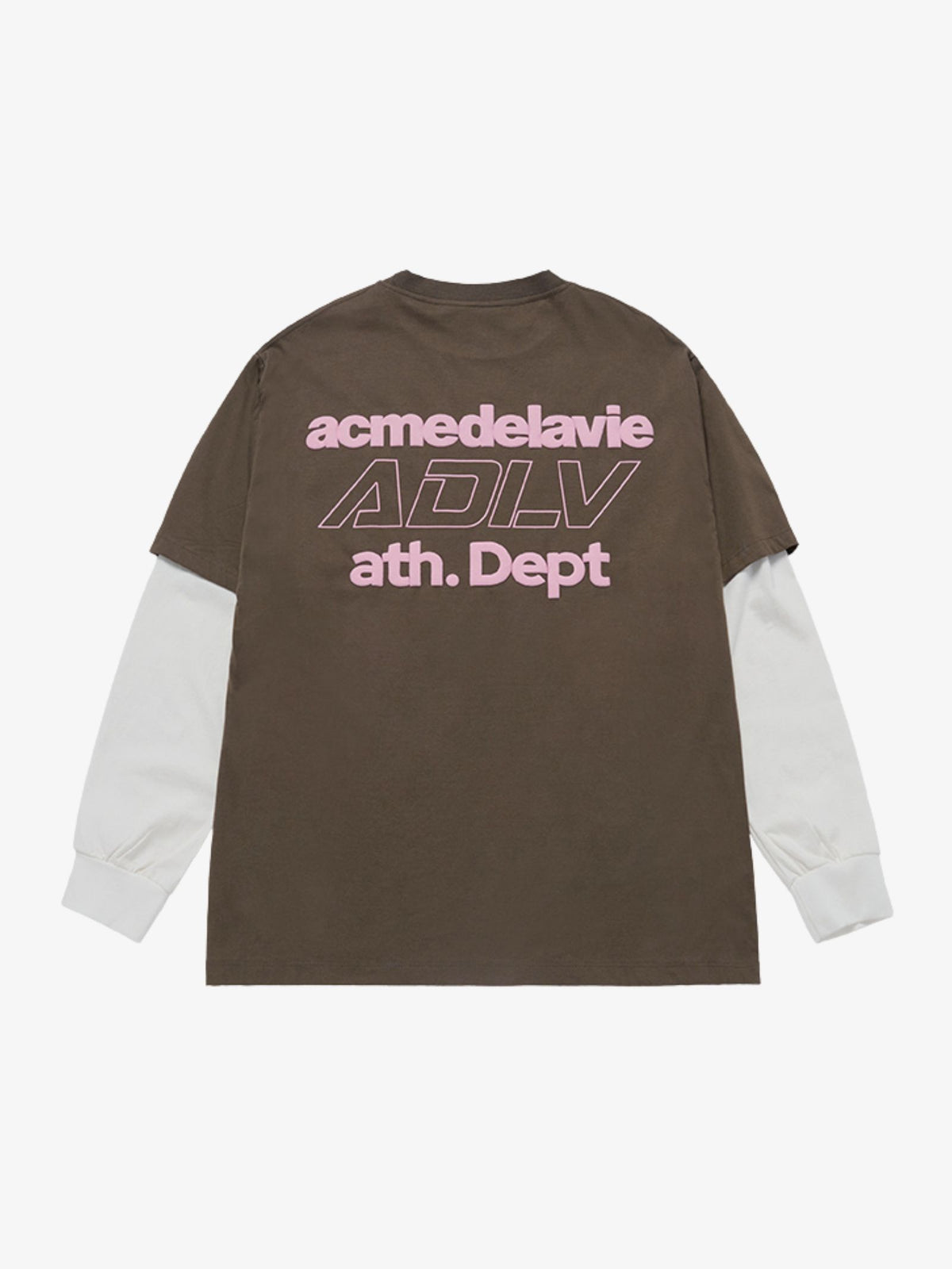 ADLV Double Layer Long Sleeve T-Shirt | Ash Brown