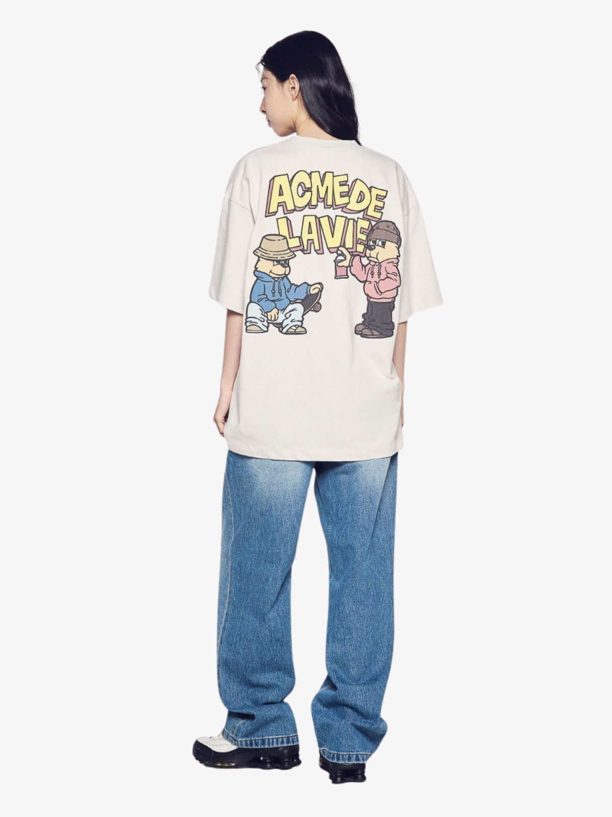 ADLV Ac Bear Graffiti Short Sleeve T-Shirt | Light Grey