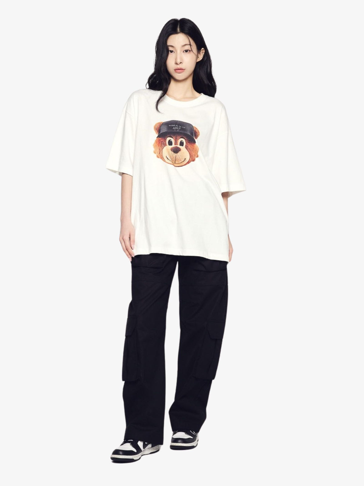 ADLV 3D Ac Bear Face T-Shirt | Cream