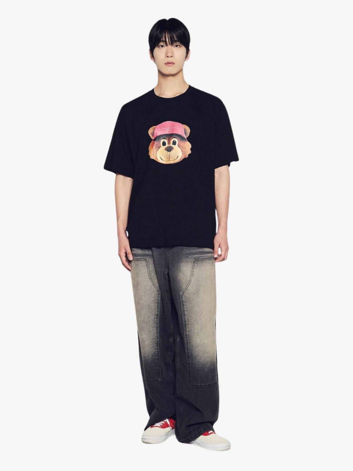 ADLV 3D Ac Bear Face T-Shirt | Black
