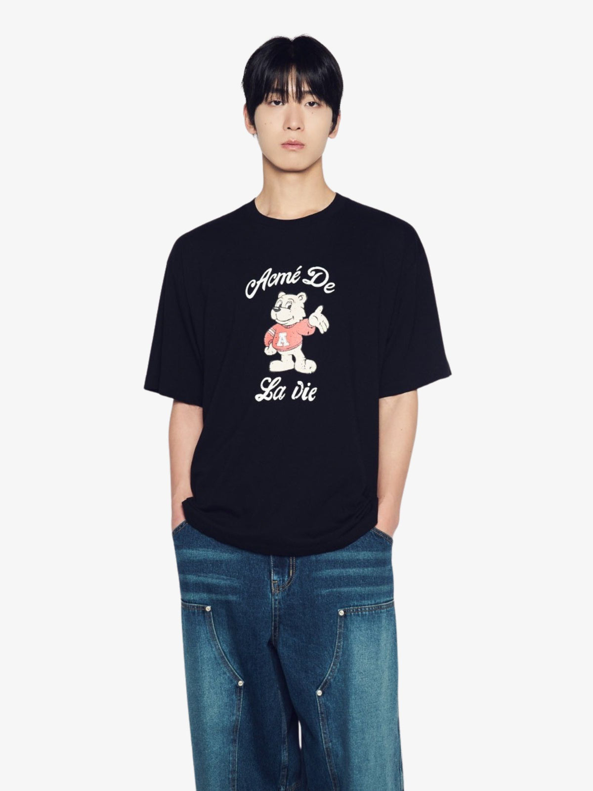 ADLV Ac Bear Welcome T-Shirt | Black