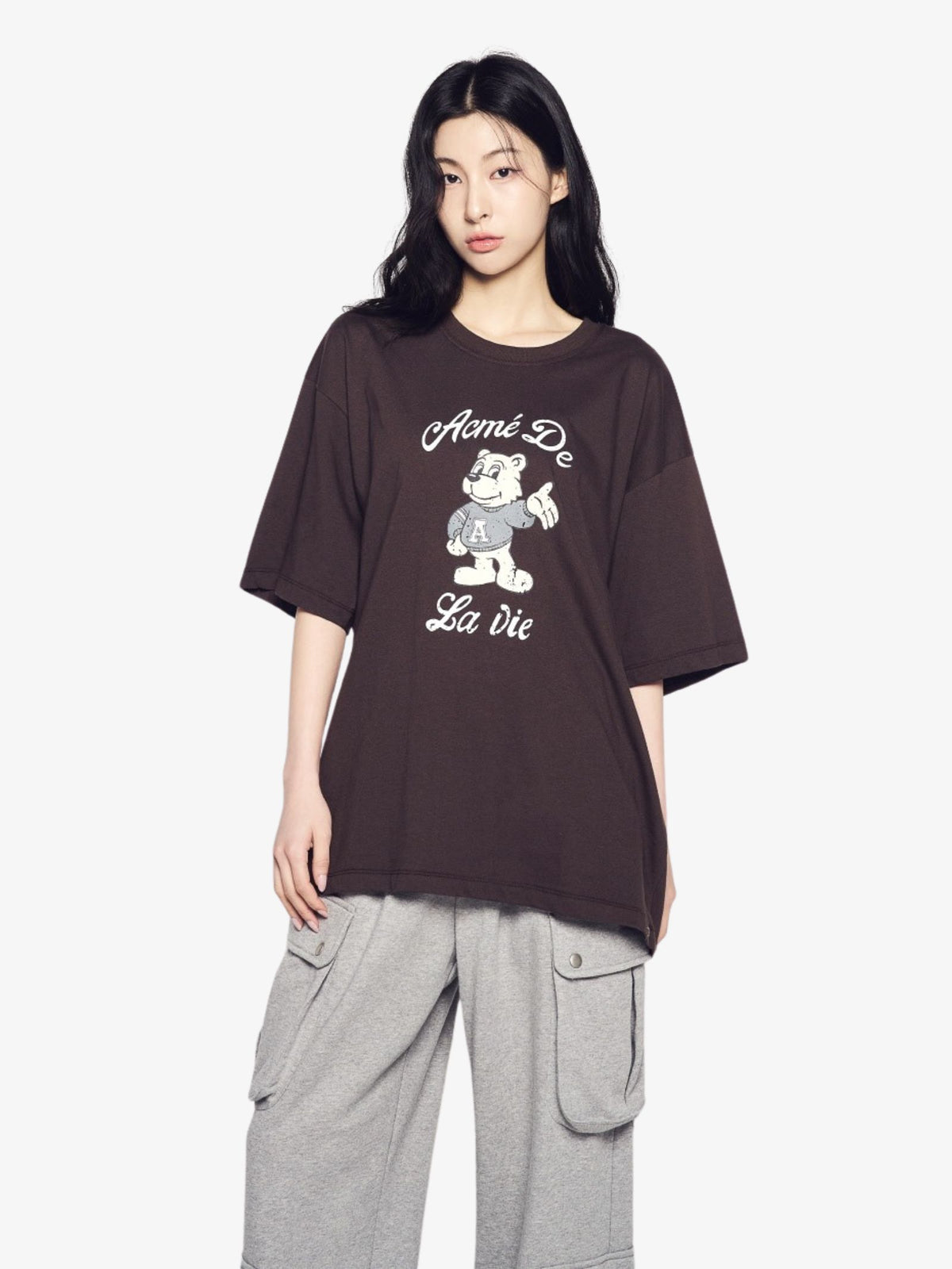 ADLV Ac Bear Welcome T-Shirt | Deep Brown