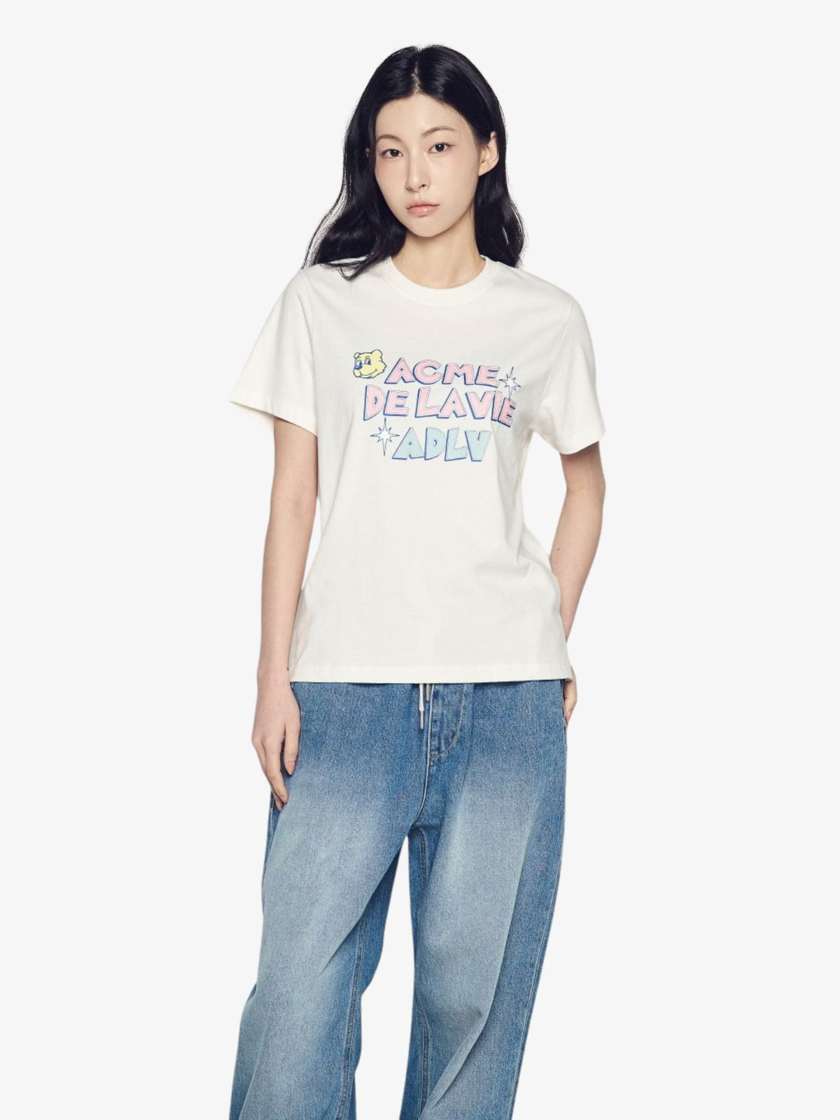 ADLV Women's Ac Bear Candy T-Shirt | White