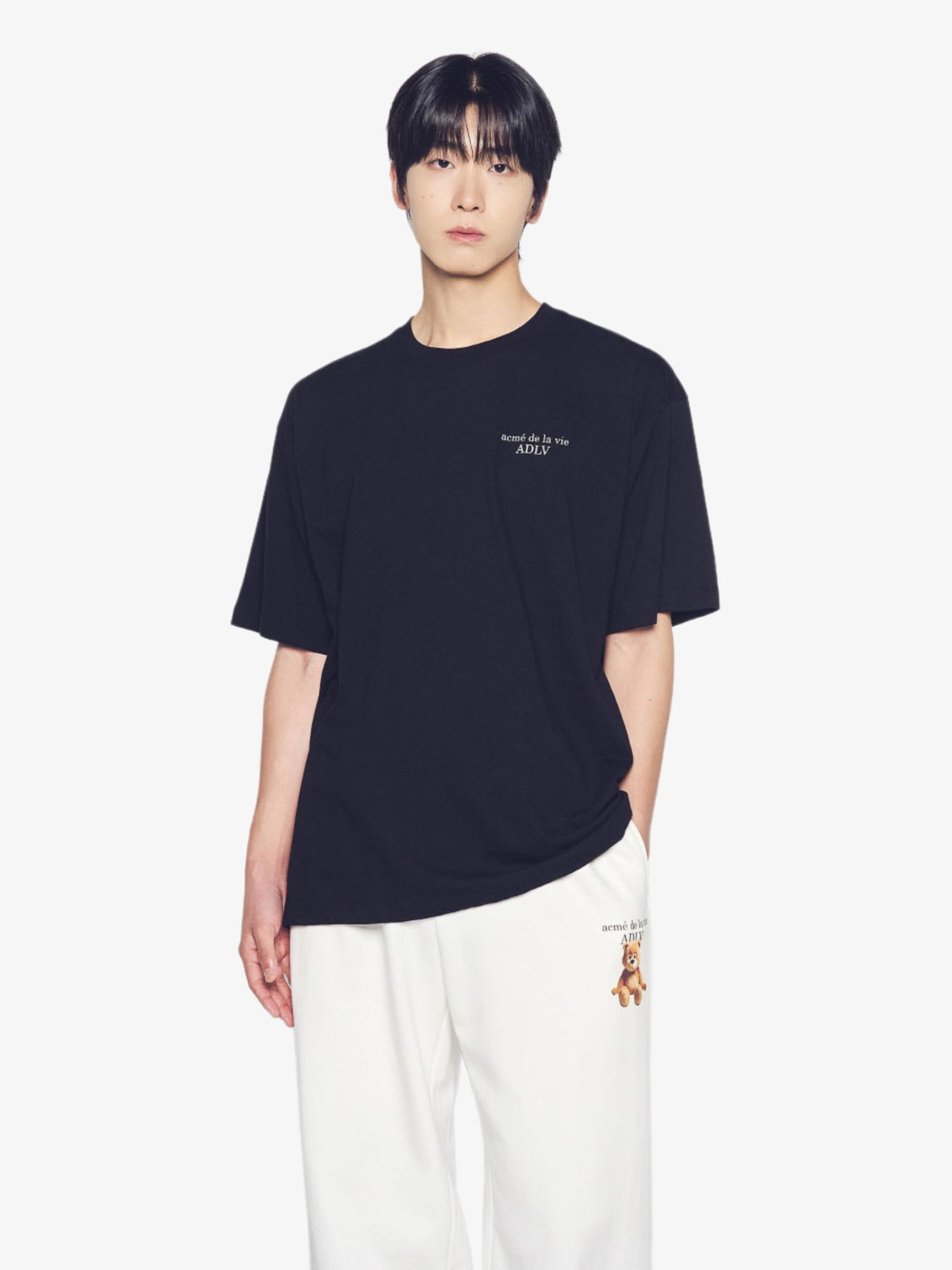 ADLV Ac Bear Basic Logo T-Shirt | Black