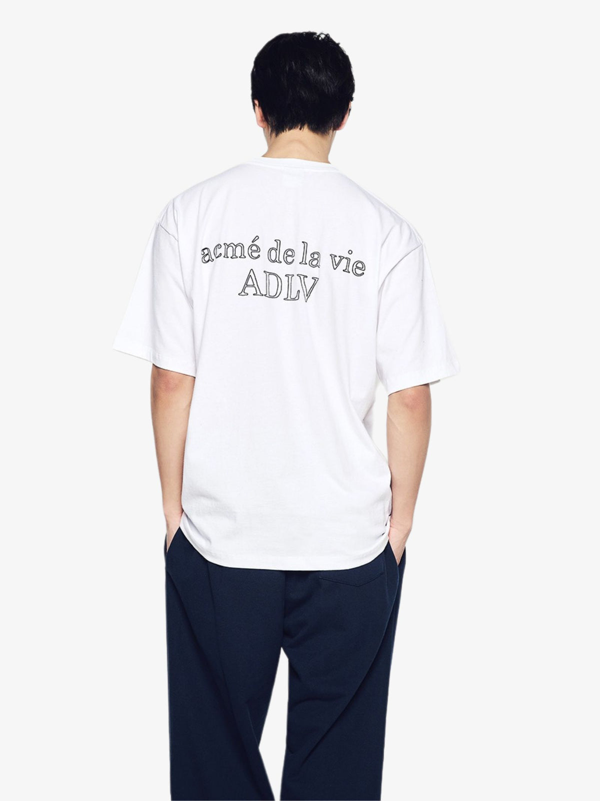 ADLV Border Line Basic Logo T-Shirt | White