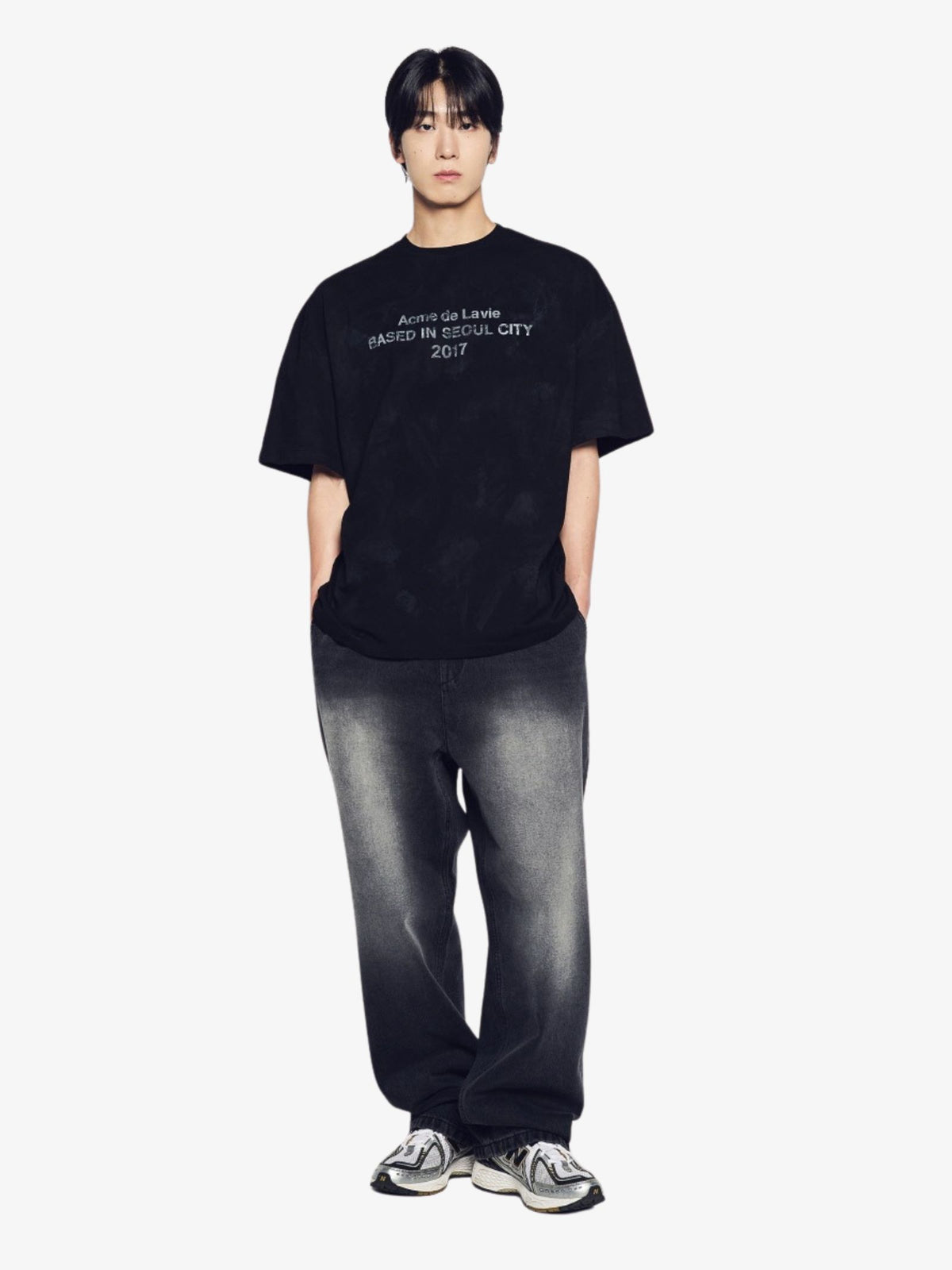 ADLV Dirty Washed Short Sleeve T-Shirt | Black