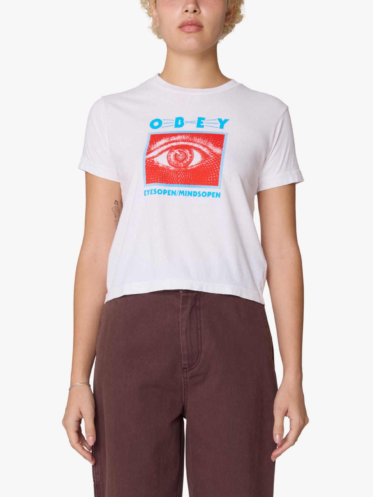 Obey Eyes Open Mind Open Tee | White